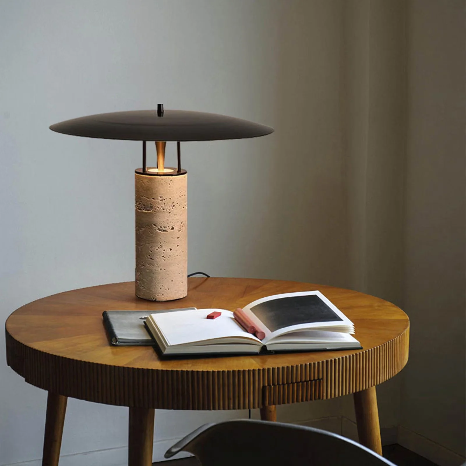 Durable Table Lamp with LED, Bedside Lamps - Metal Black, Beige, Multicolor Model 4976B8