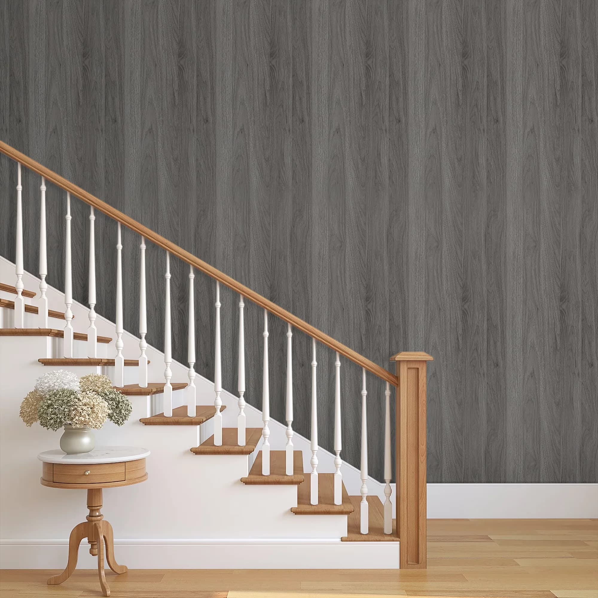 Reliable Wallpaper Wall Decals Wall Covering with Removable, Coverage: 12.8 square feet, Name: Gray Wood Peel and Stick Wallpaper -... Model A14866