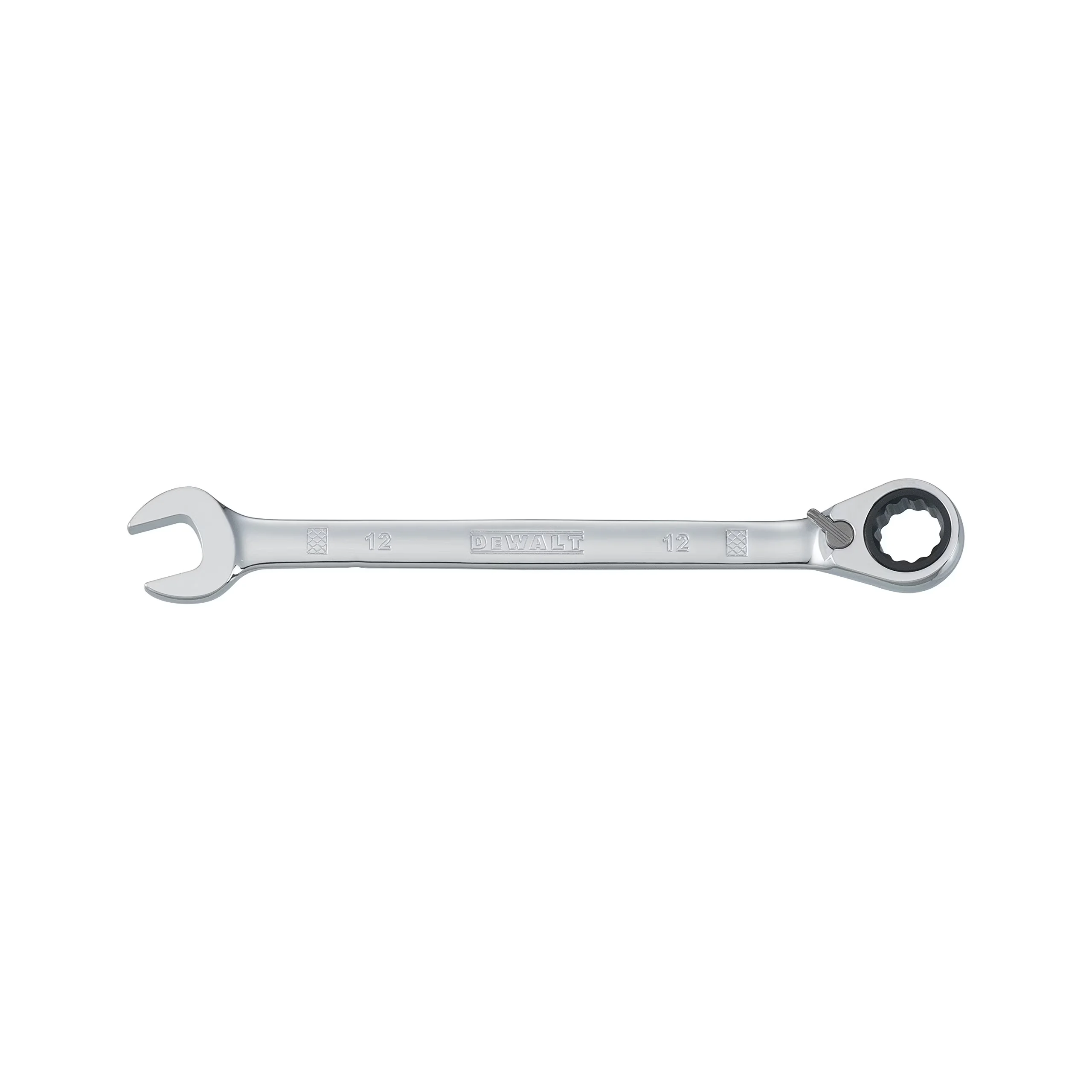 Efficient Hand Tool with Reversible, Full Polish Chrome, 72 teeth providing 5 degree arc swing - 12 mm Model BCAC6B