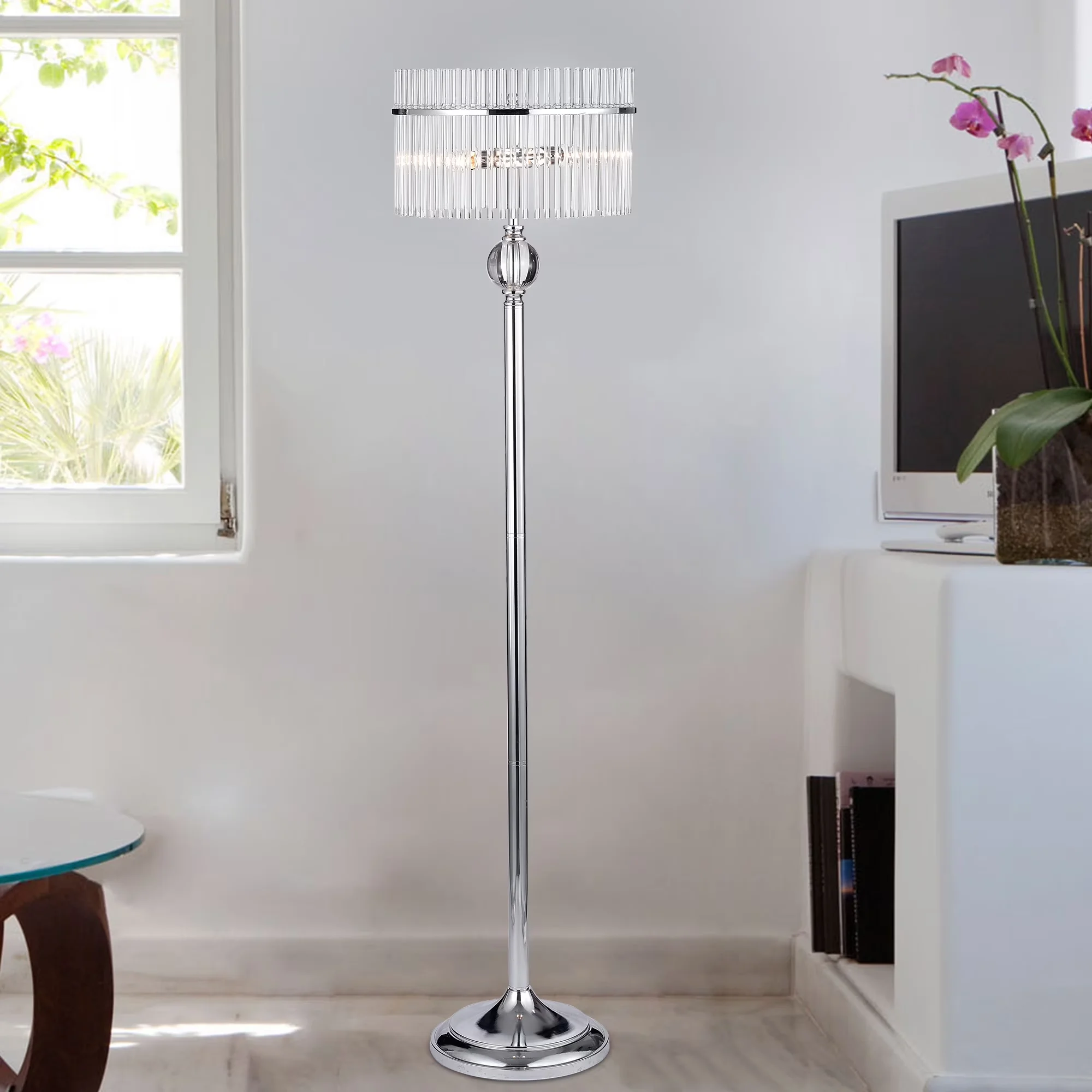 Innovative Lamp with Incandescent, Energy Efficient, Glam - Metal Silver Model AA4291