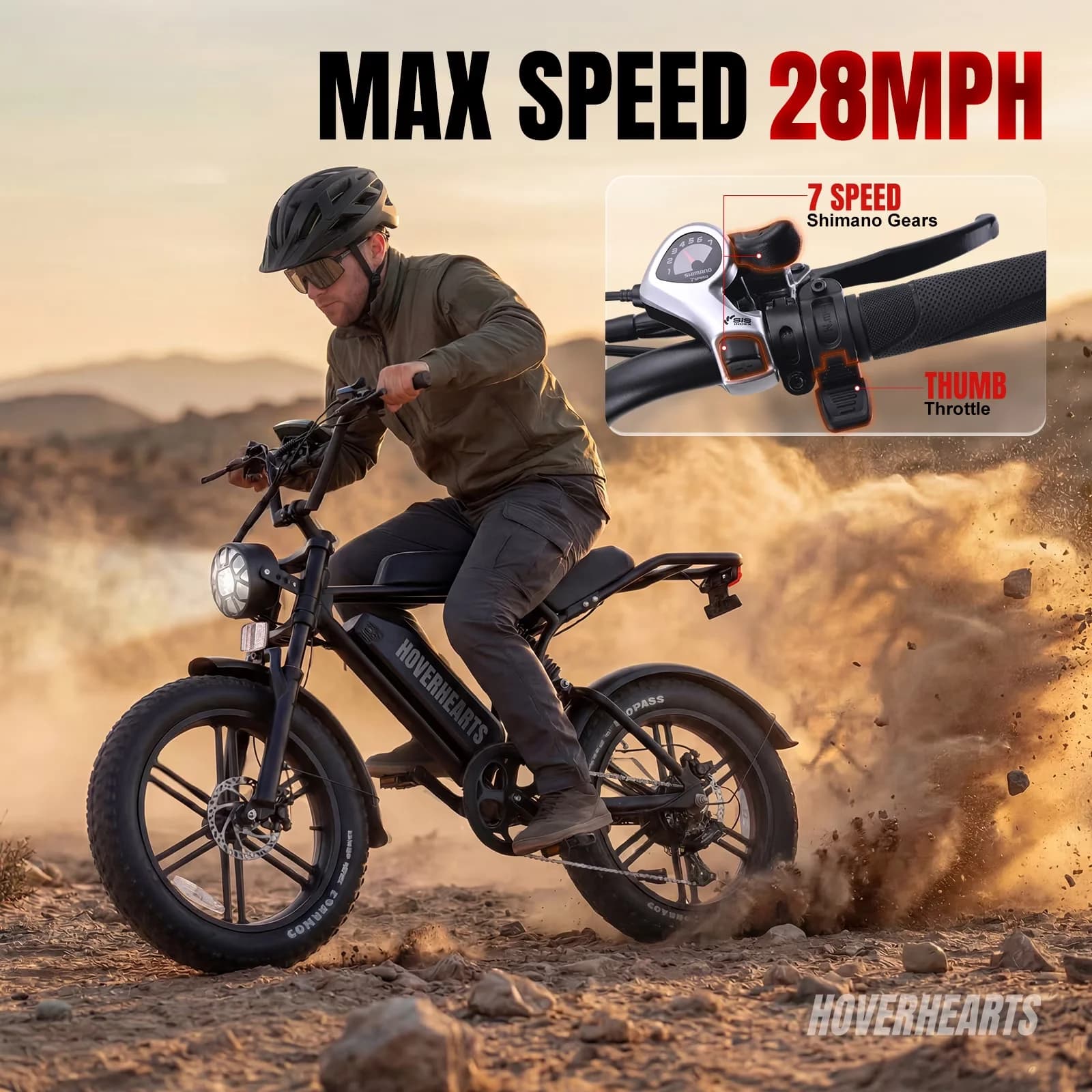 Quality Electric Bike with Battery, 500W, 20" Fat Tire E-Bike 500W Bicycle - Black Model 067C77