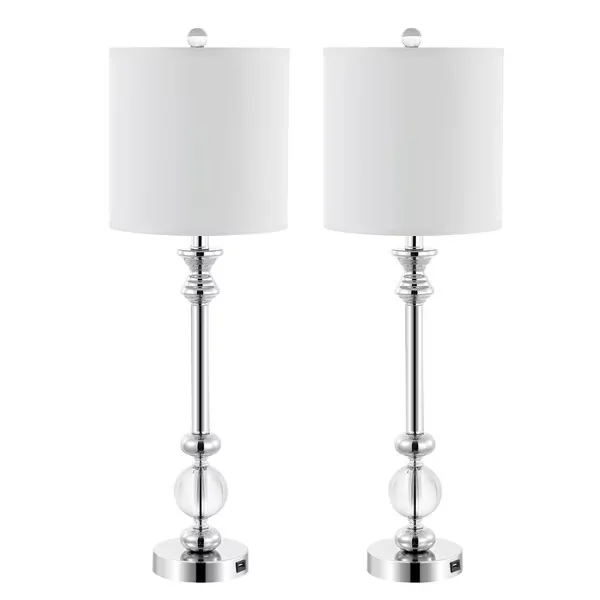 Compact Lamp Set with Modern, Shade Color: White, Durable frame for long lasting longevity - Metal Clear Model 0DFF4D