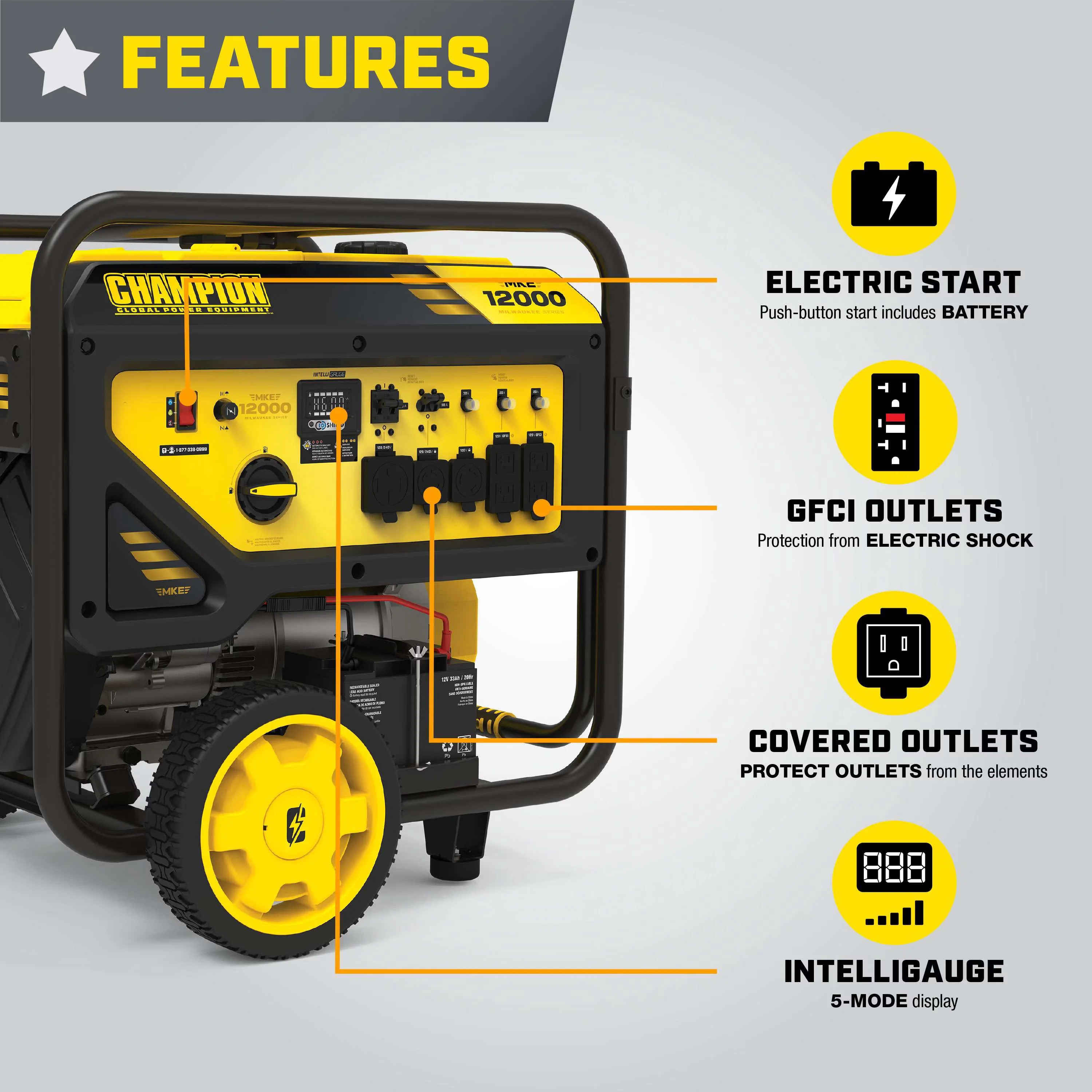 Generator Professional with Co Shut-Off, CO Shield® - 000 - Commercial Quality Model 89264A