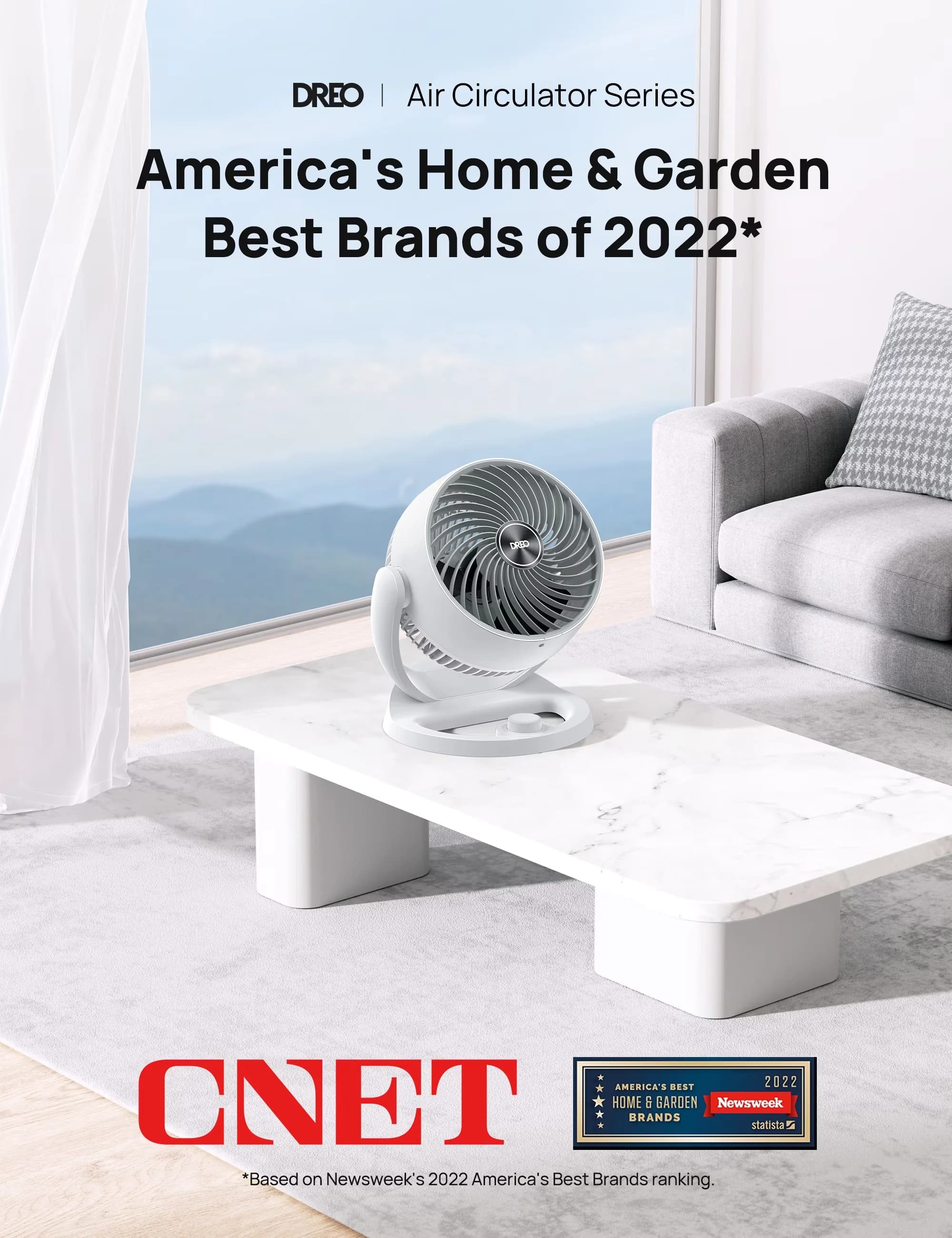 Fans In Cooling Essential with Rotating Head, Fan - Plastic White for Bedroom Model 09096D