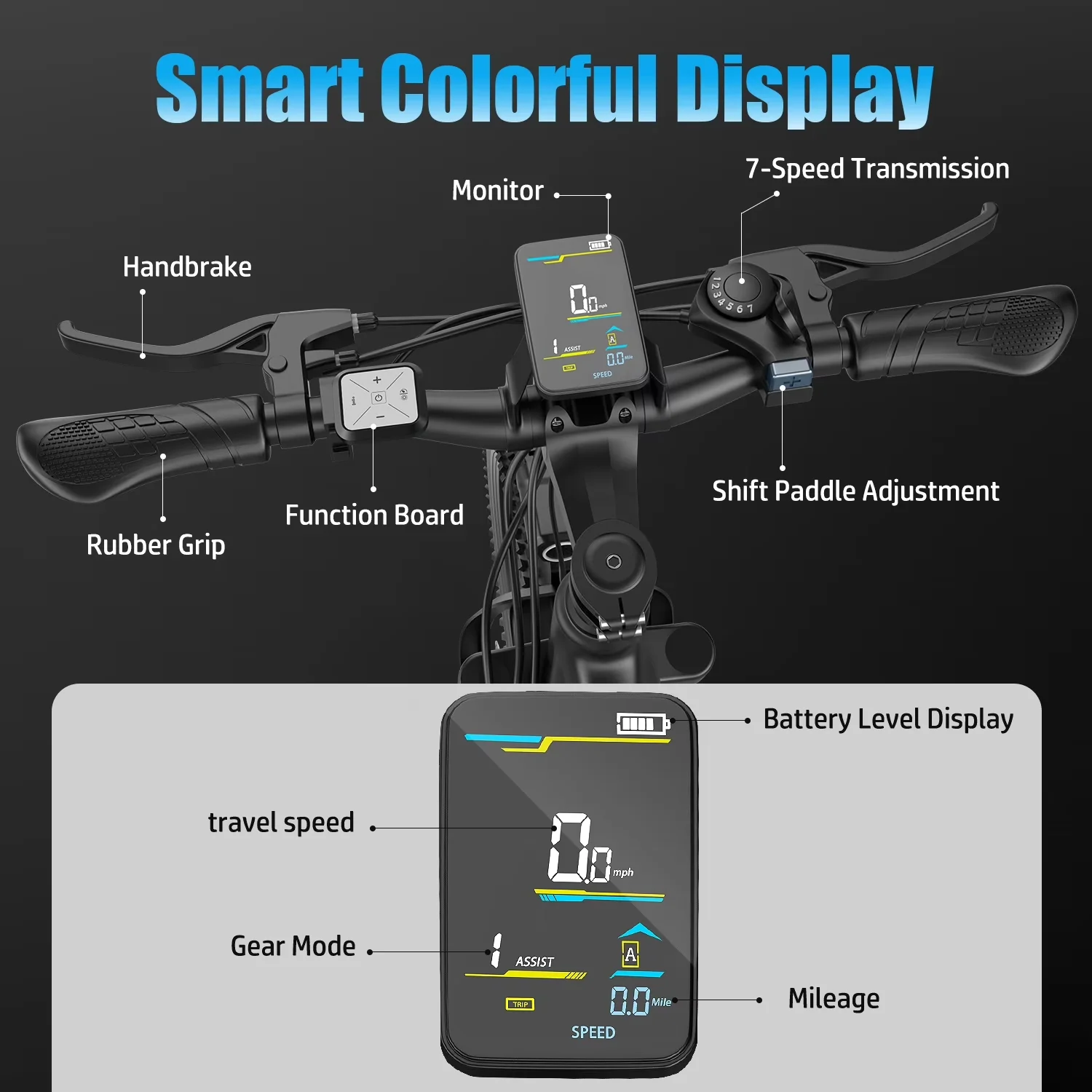 Electric Bike Innovative with Battery, 1500W, F28-1500W Peak 26" Mountain - Model A78965