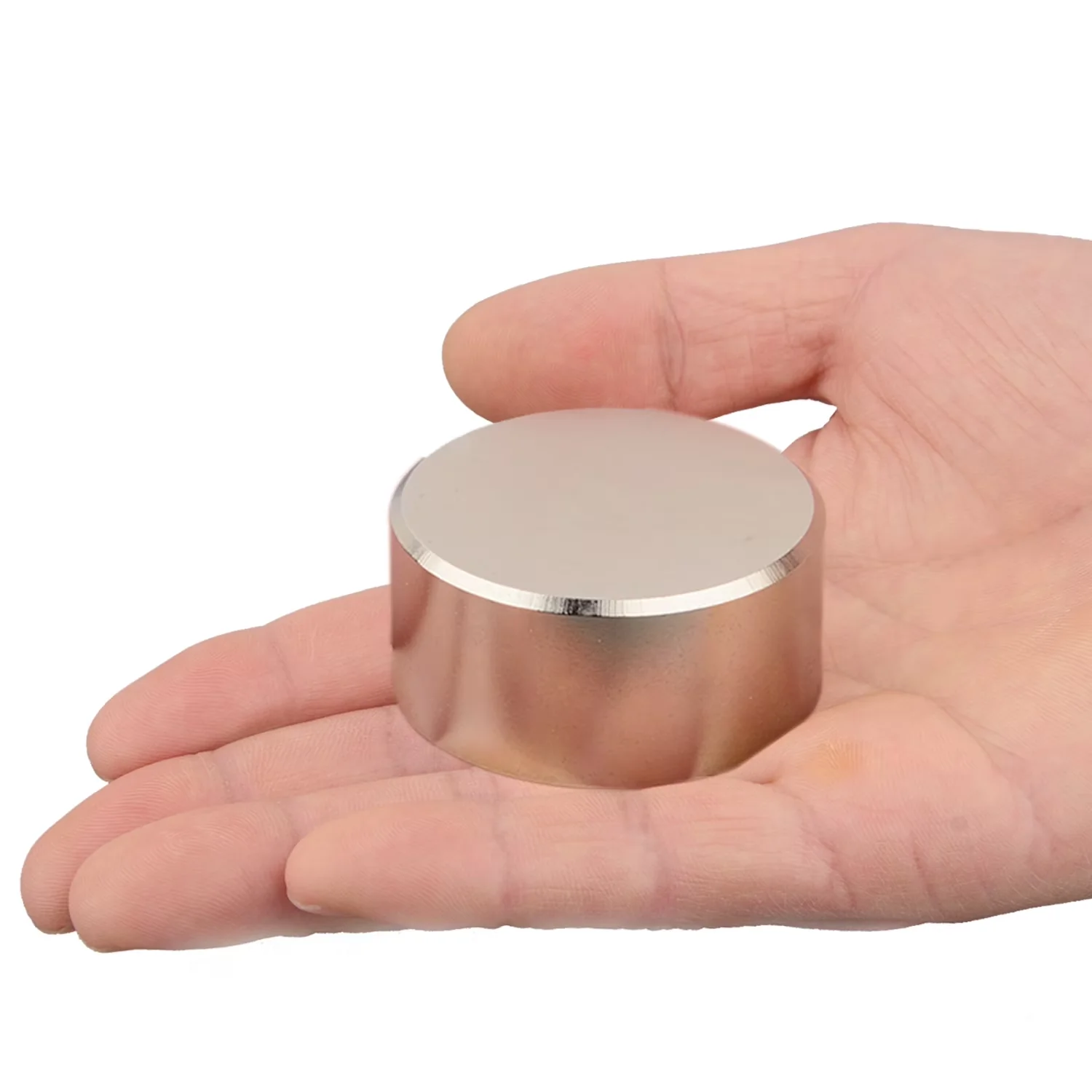 Stylish Fastener with Rare Earth, 40x20mm Heavy Duty Strong Magnetic Force, Neodymium N52 Disc Magnet - Silver Neodymium for Kitchen,... Model E54C2D