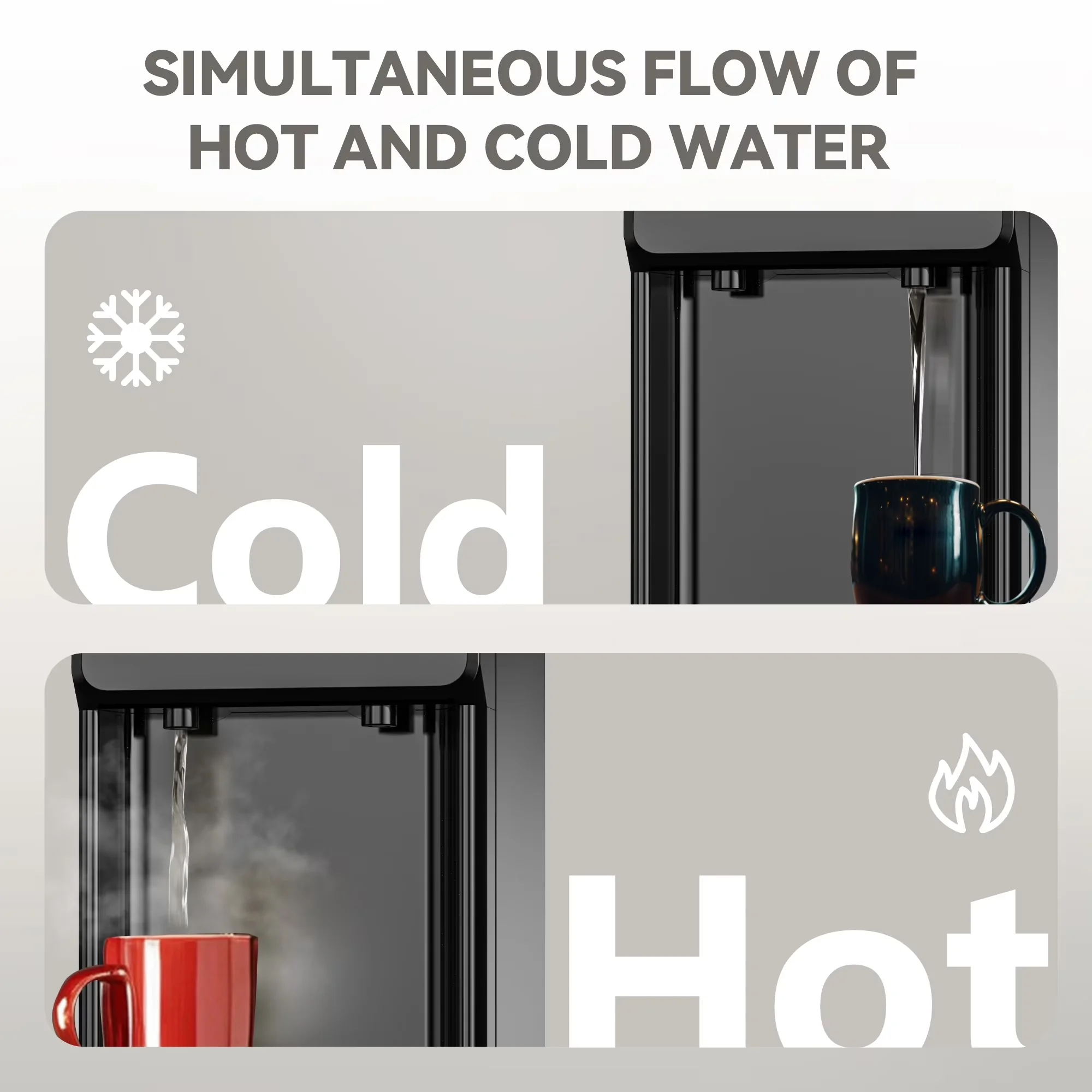 Water Filtration Reliable with Self-Cleaning, Top Loading Hot and Cold Dispenser, Material Type:Stainless Steel - Black Stainless Steel Model 717ADD