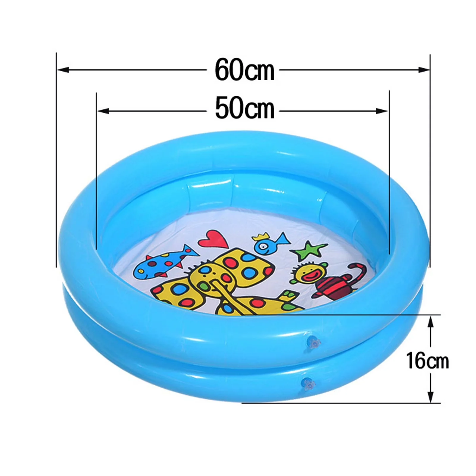 Innovative Inflatable Pool with Thicken Blow Up PVC Round Swimming - Blue Model 1A11D1