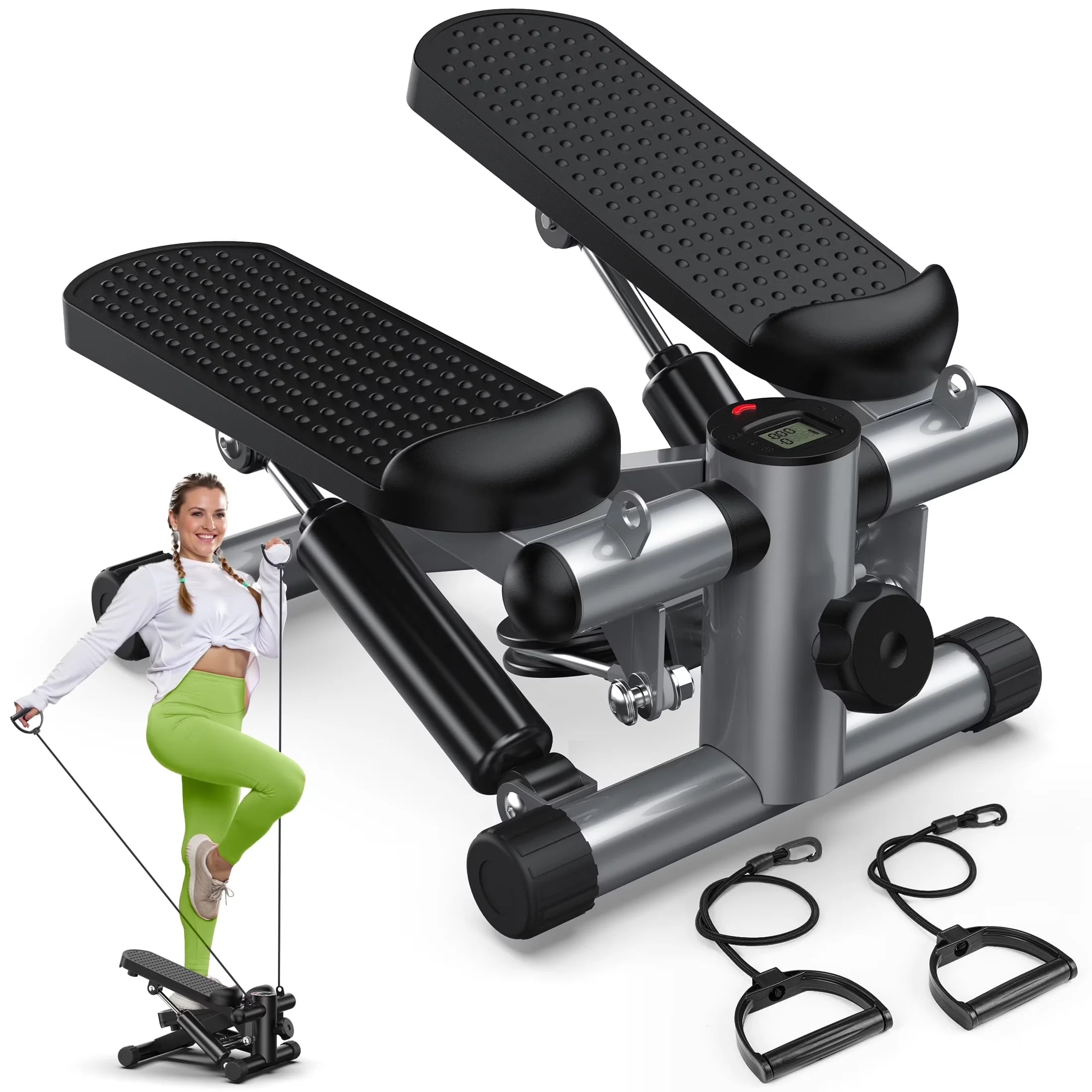 Efficient Home Gym with Scratch-Resistant, Steppers - Steel Silver - Traditional Style Model AFFC08