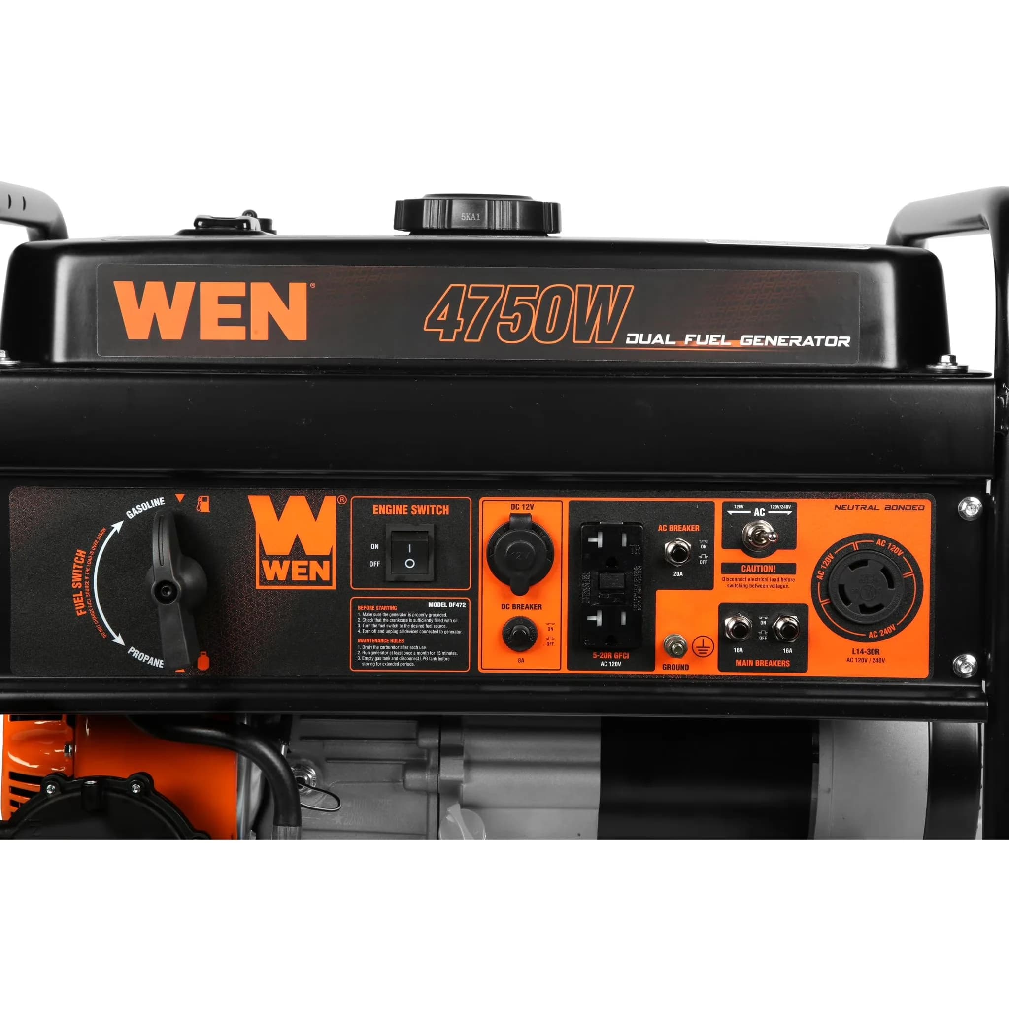 Professional Generator with 4750W, 120V - 750 - Ergonomic Design Model 82C2CE