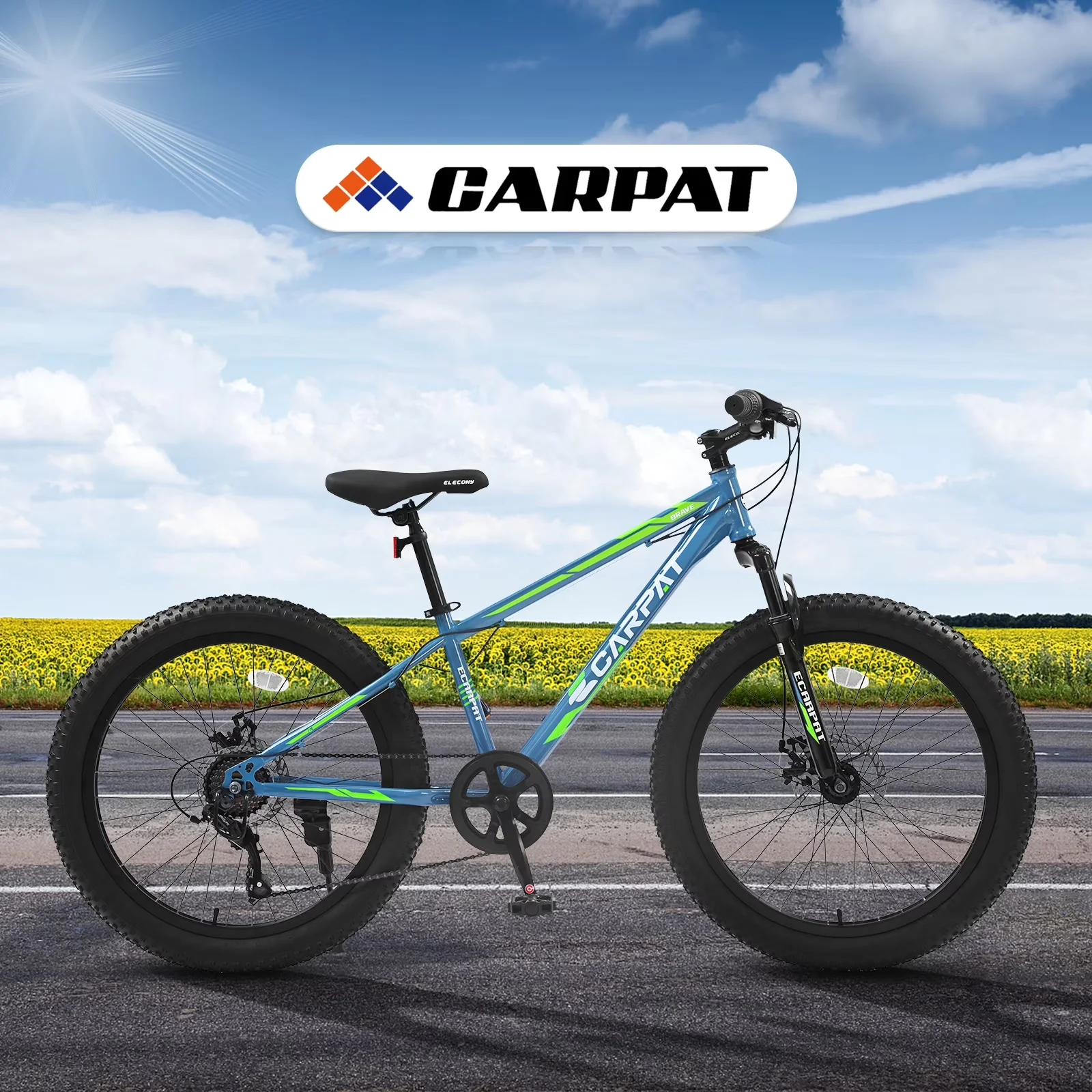 Reliable Mountain Bike with Adjustable Height, Lightweight, Suspension Type: Front - Green Model 82F36C