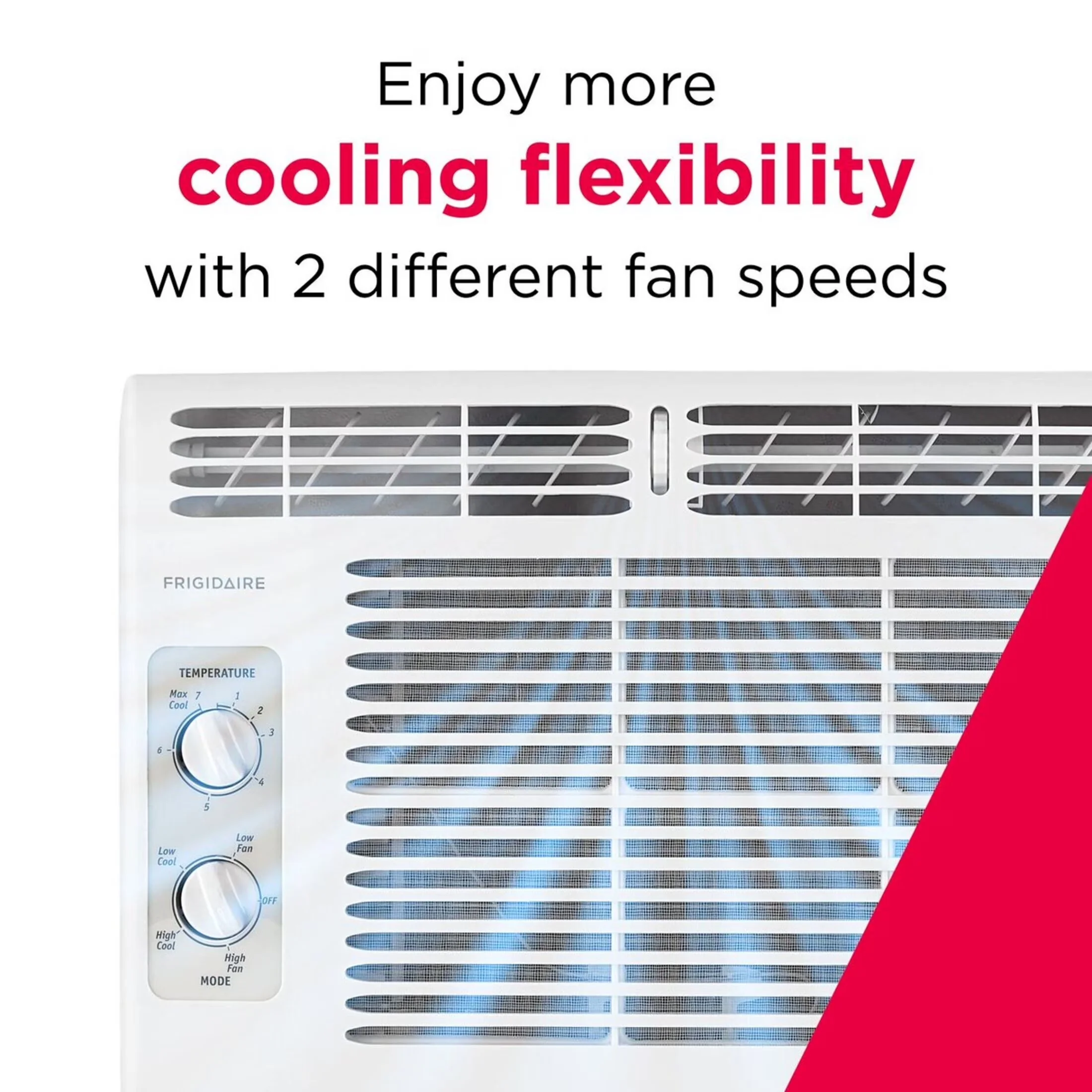 Air Conditioner Sleek with 5000 BTU, Adjustable Humidistat - White for Small, Rooms Model E9ABB1