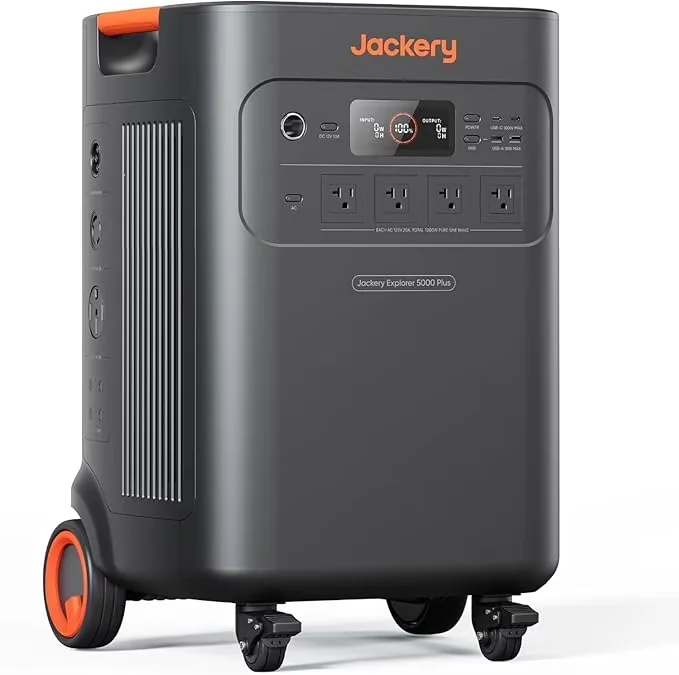 Generator Efficient with 7200W, 120V, AC Cable - Black+Orange - Built to Last Model 42338B