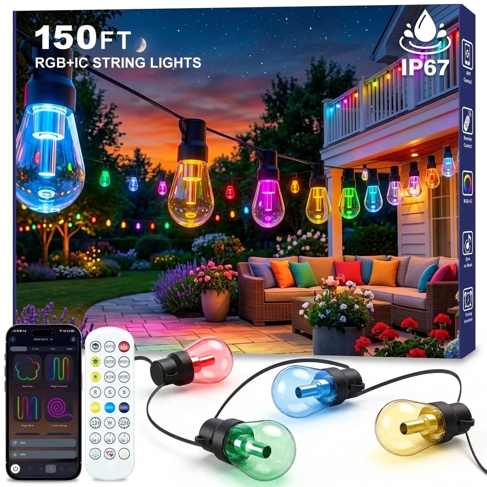 Novelty Light Versatile with LED, Energy Efficient, Blinking Lights - Multicolor for Outdoor, Living Model 5337D5