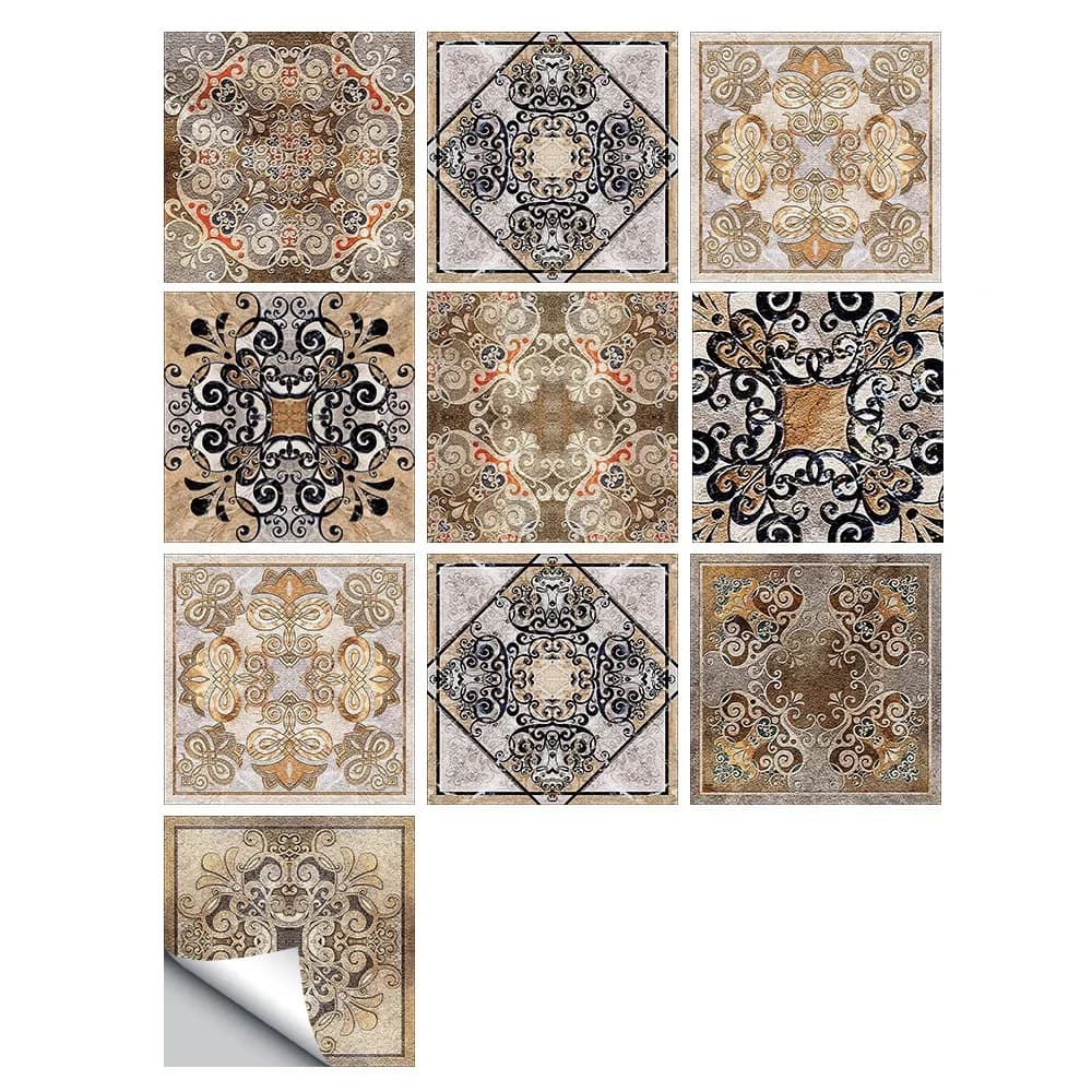 Compact Wallpaper Wall Decals Wall Covering with Stain Resistant - Vinyl Brown Model 2FA517