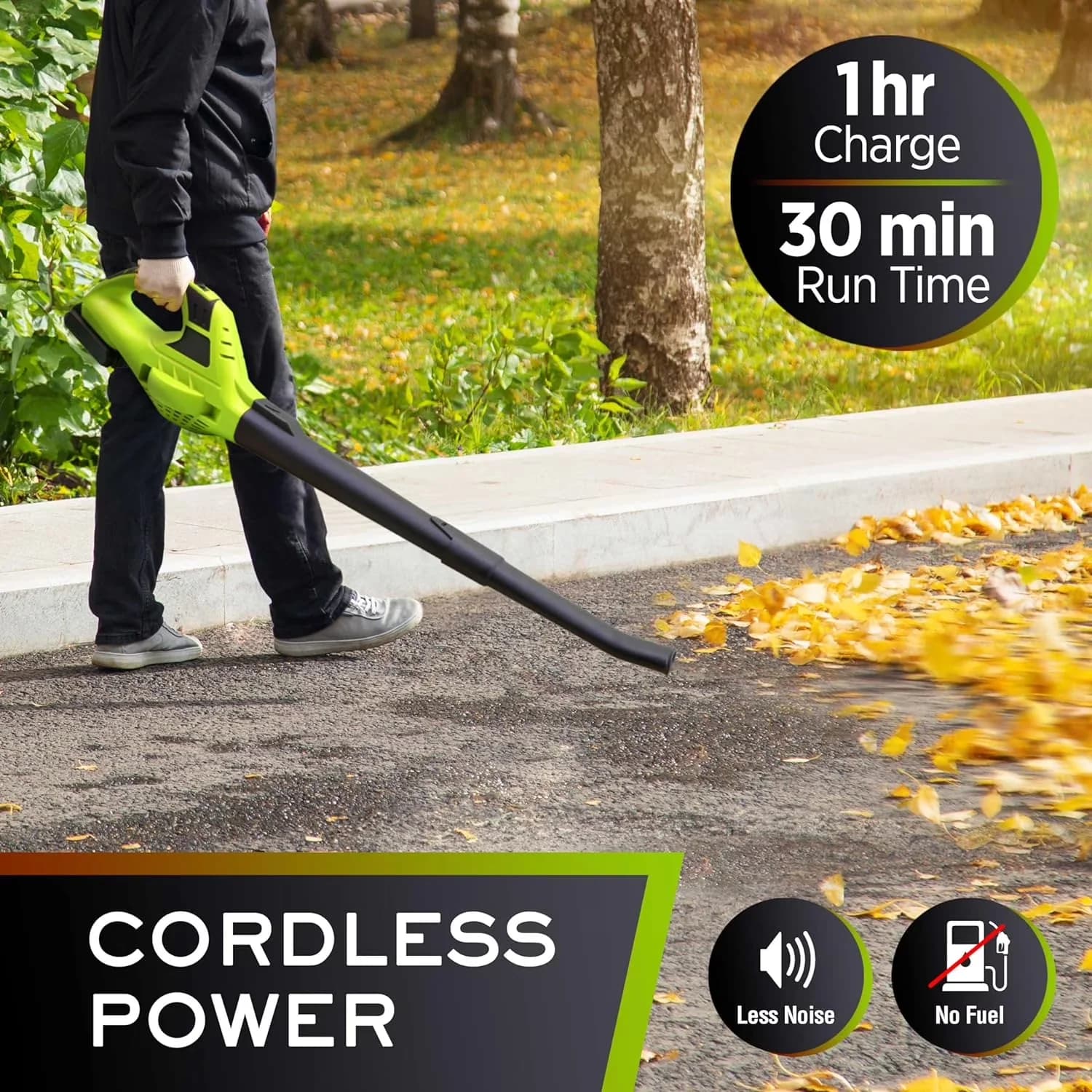 Leaf Blower Compact with Battery, 20V, 140 MPH 20 V Powerful Motor - UltraStorm Model 0279CD