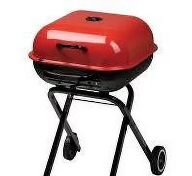 Versatile Charcoal Grill with Portable, Wheels, Square Barbecue - Heavy Duty Model 32F412