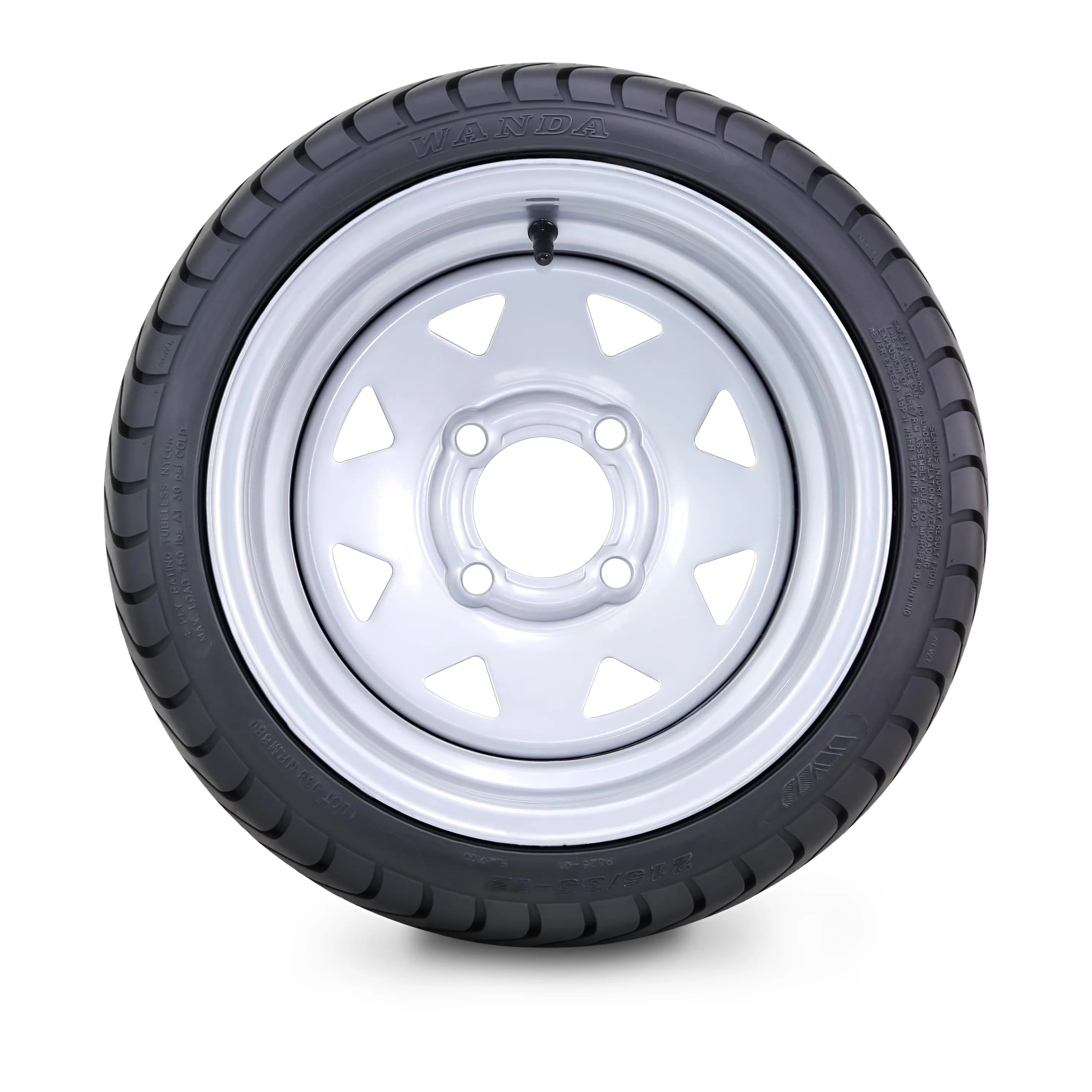 Modern Golf Cart Tire with Dot Approved, Wheel Assembly 215/35-12, DOT Rated with profound tread depth - Model F51A7F