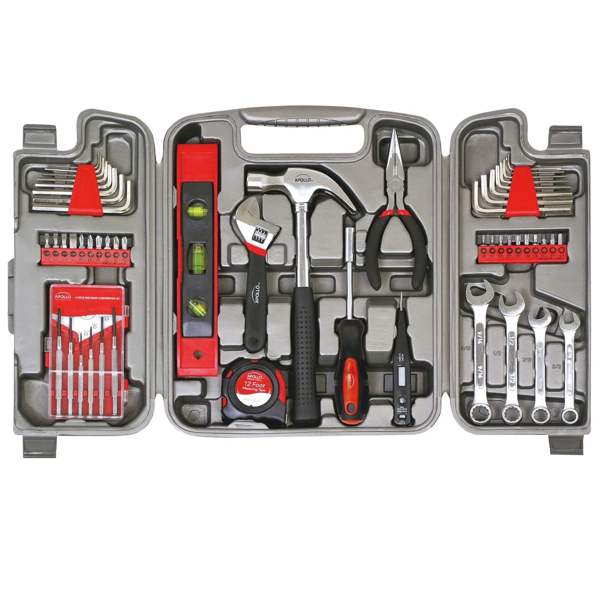 Versatile Hand Tool Set with Adjustable, 53 Piece Household Kit - Multicolor Model BCFC0B