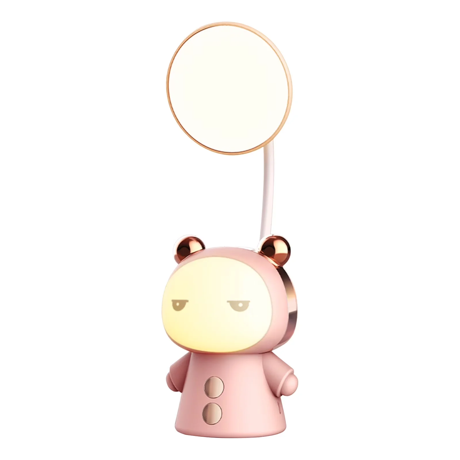 Versatile Desk Lamp with LED, Battery, Material: Plastic - Pink Plastic for Bedroom Model 62A2B4