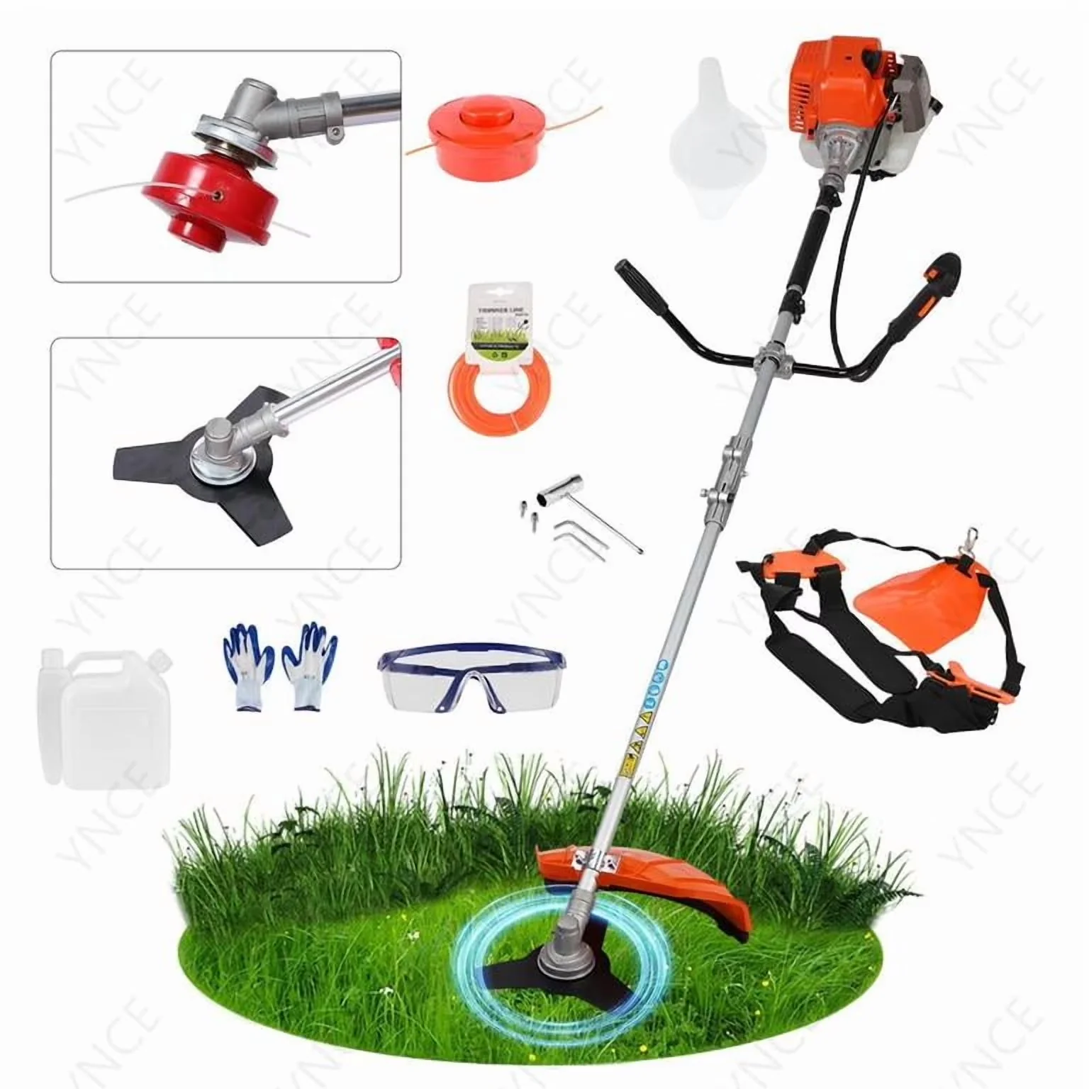 Essential String Trimmer with Extendable, Attachment Capable, 52CC 2-Cycle Gas Weed Eater - Orange Model 5038F6