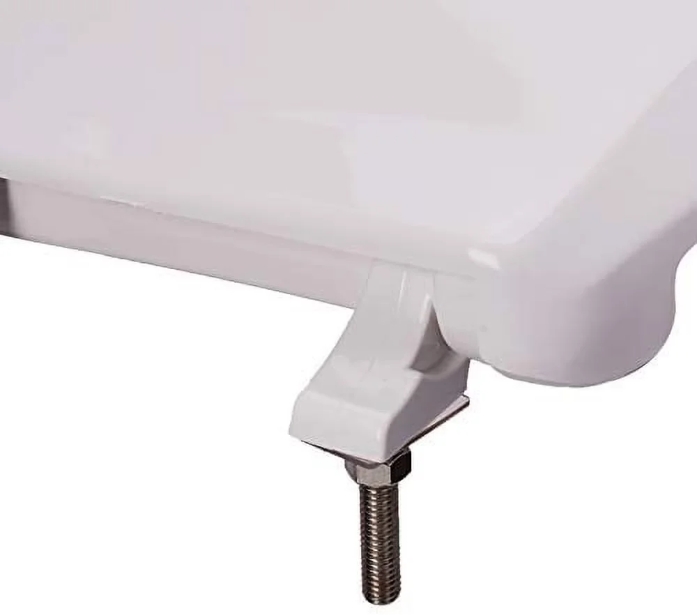 Innovative Toilet Seats And Lid with Mounting Hardware Included, White - White Plastic Model 1D0D88