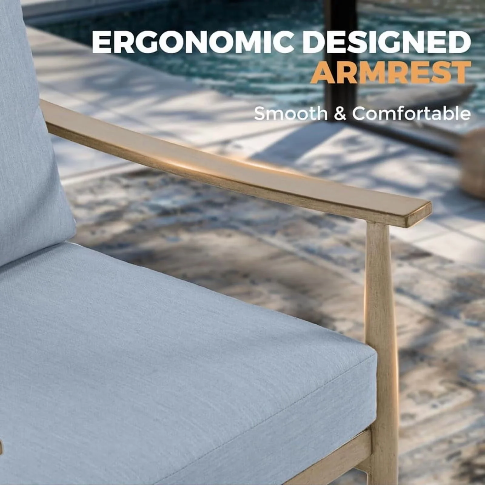 Patio Conversation Set Essential with Aluminum Sectional Chat Sets, Sofas & Coffee Table - Aluminum Brown Model A15A51
