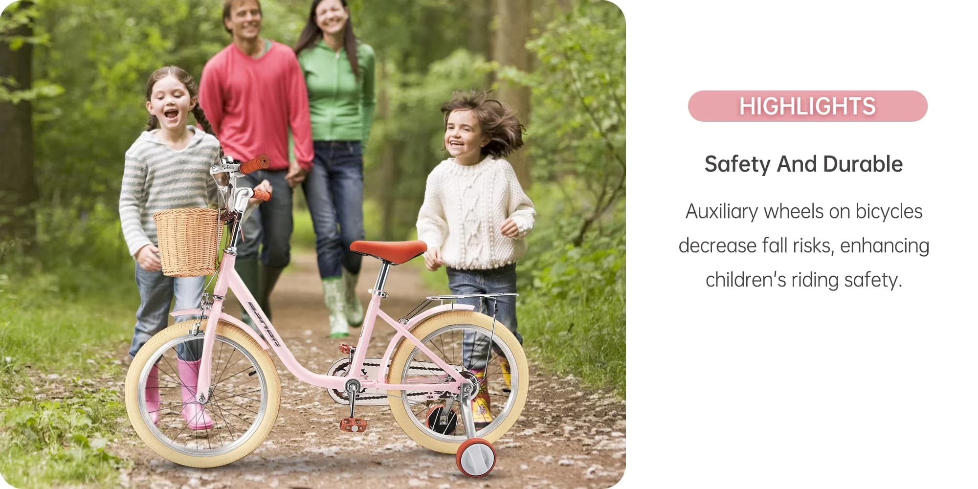 Professional Cruiser Bike with Adjustable Seat Height, Adjustable Height - Pink Model 73B69F