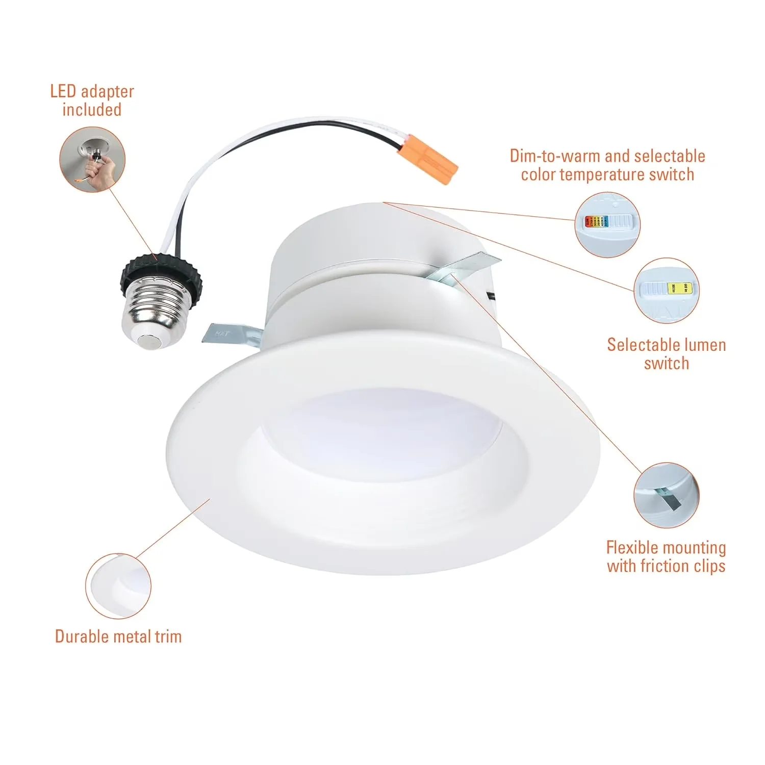 Reliable Ceiling Lights Fixture with LED, 7W - RL4 - Built to Last Model 19D10E