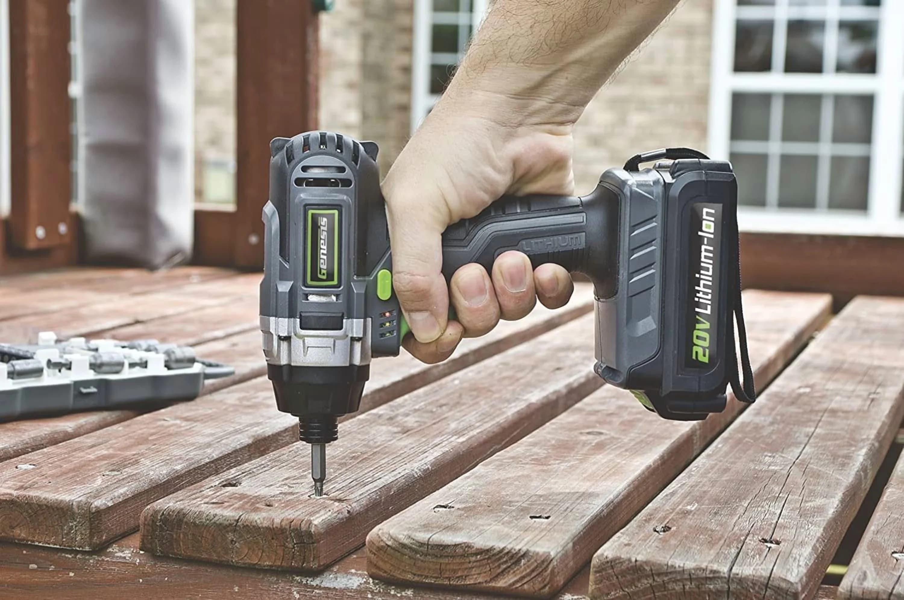 Compact Drills Driver with LED, 20V, 20V Cordless Impact Quick-Change - Long-Lasting Performance Model D95A8C