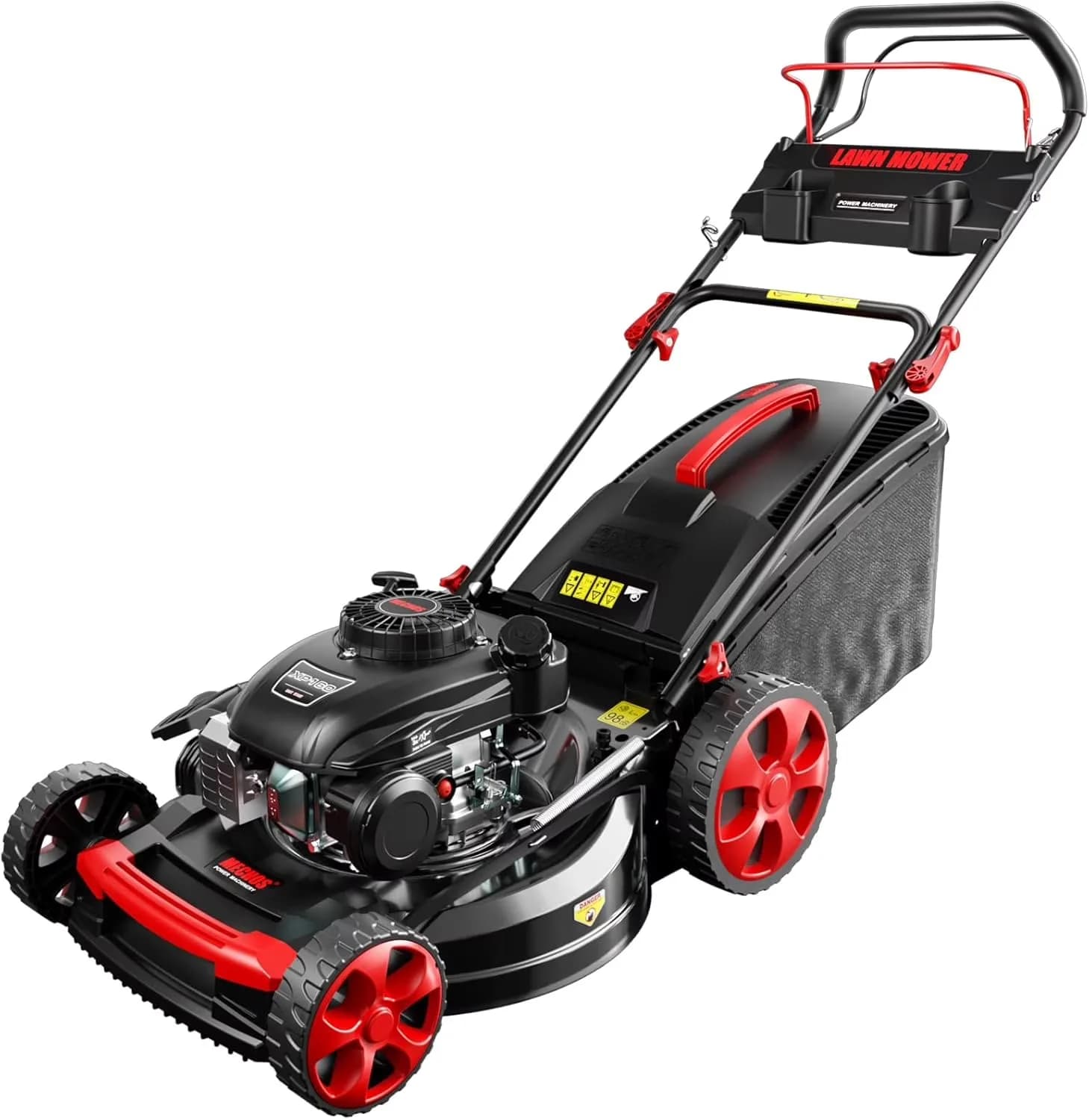 Sleek Push Mower with Bagger, Deck Cleanout - Black 21 Inch - Reliable Performance Model 6F8C0E