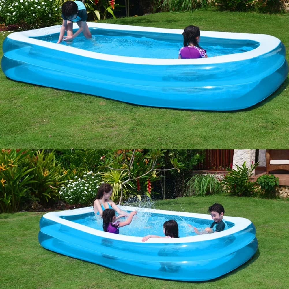 Versatile Inflatable Pool with Durable Summer Fun, 155cm x 108cm x 46cm - White Model 2AB8D3