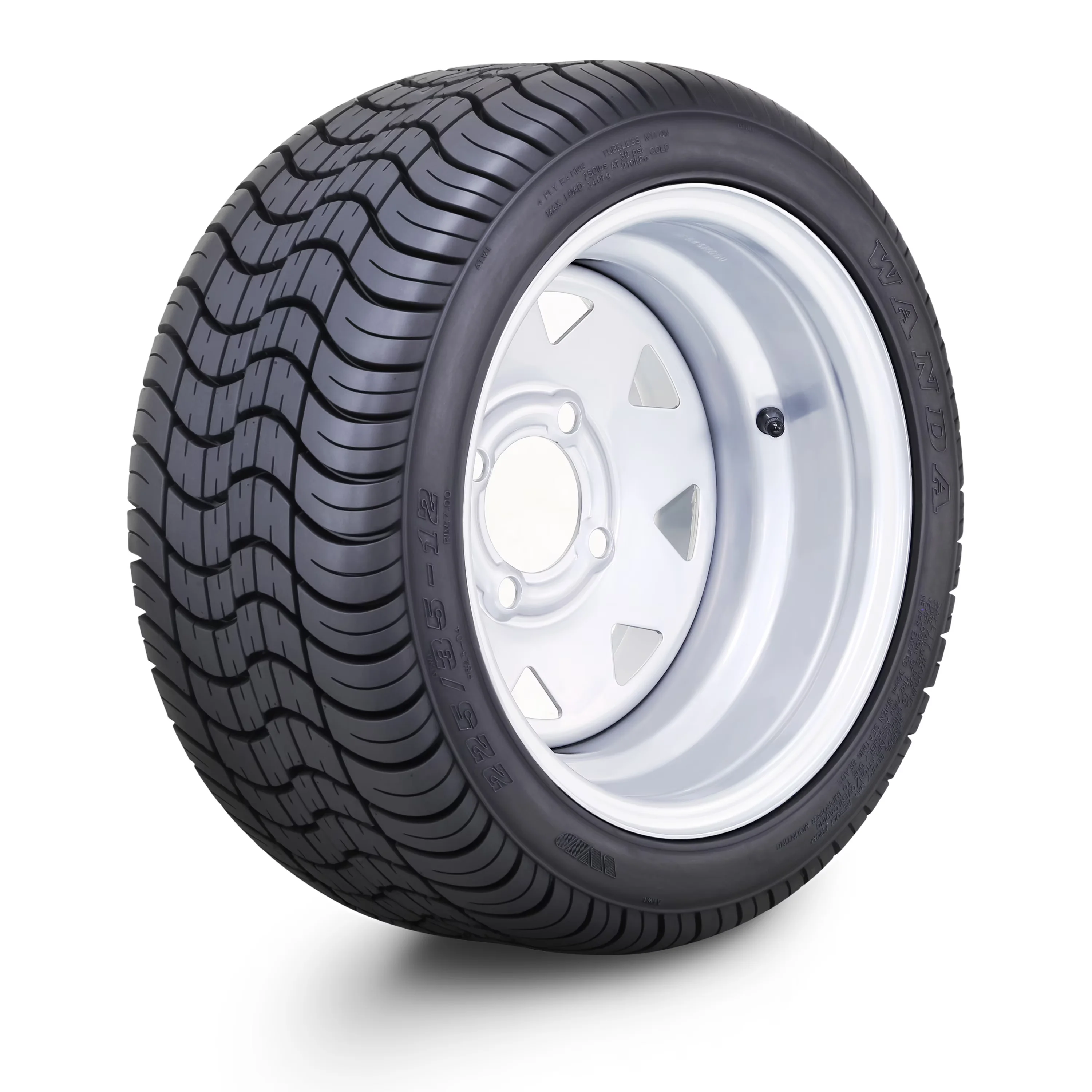Golf Cart Tire Classic with Dot Approved, Anti-Skid Wear Tire, Wheel Assembly 225/35-12 - Model 6AC011