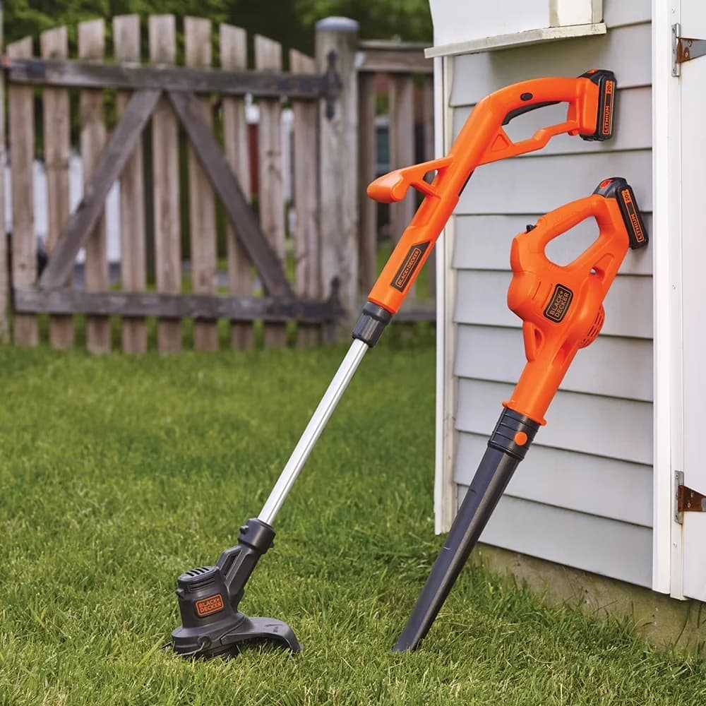 Quality String Trimmer with Battery, 20V, Edger Conversion Capable - Orange Model 747036
