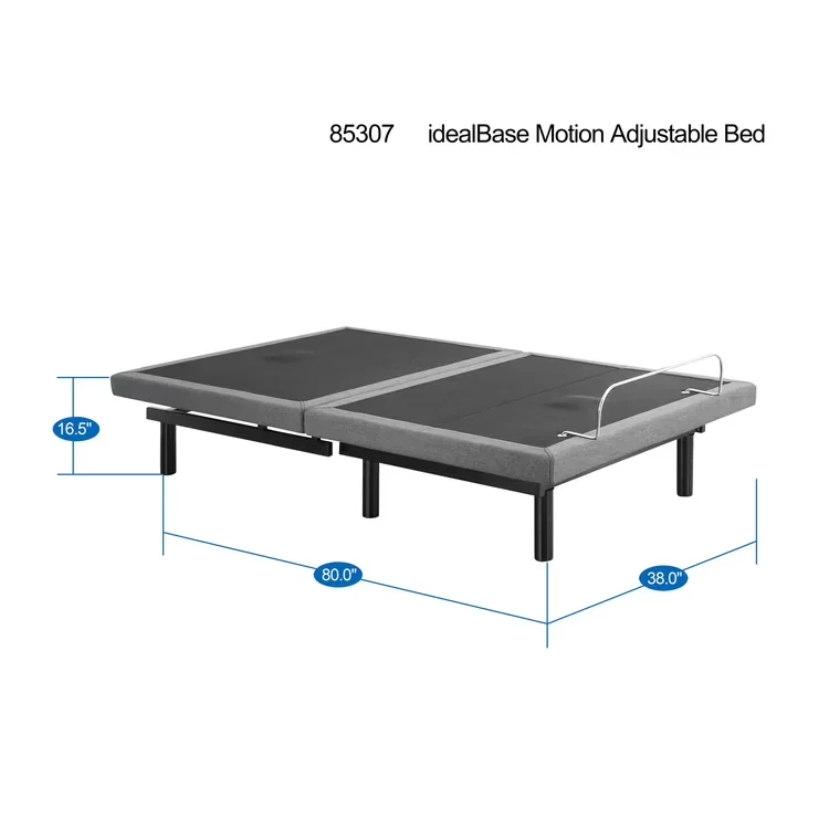 Durable Mattresses Accessory with Wireless Remote, Twin-XL, Adjustable Bed Frame - Green Metal Model 4EE355
