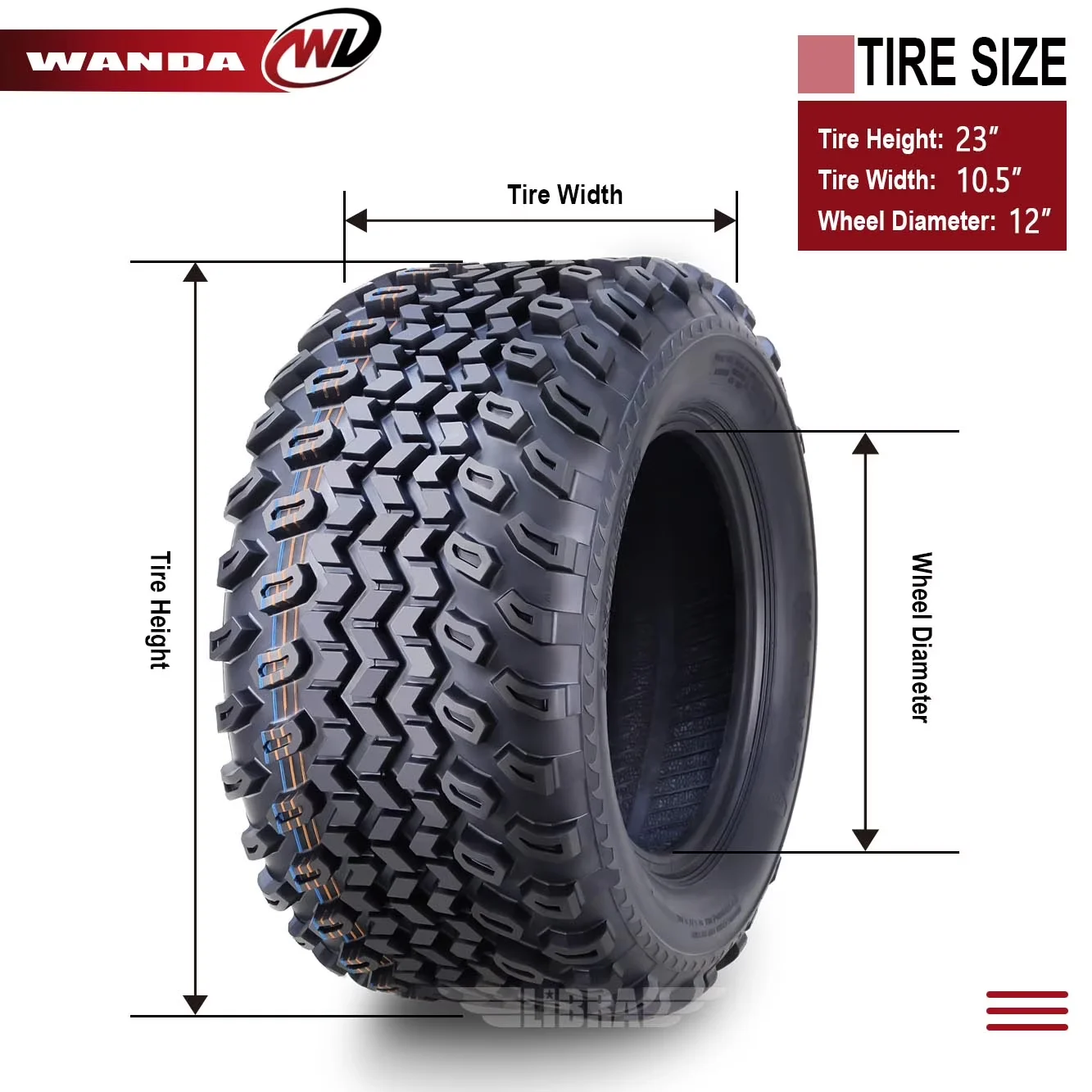 Golf Cart Tire Versatile with Heavy-Duty, Tires only, wheels not included - Model 903335