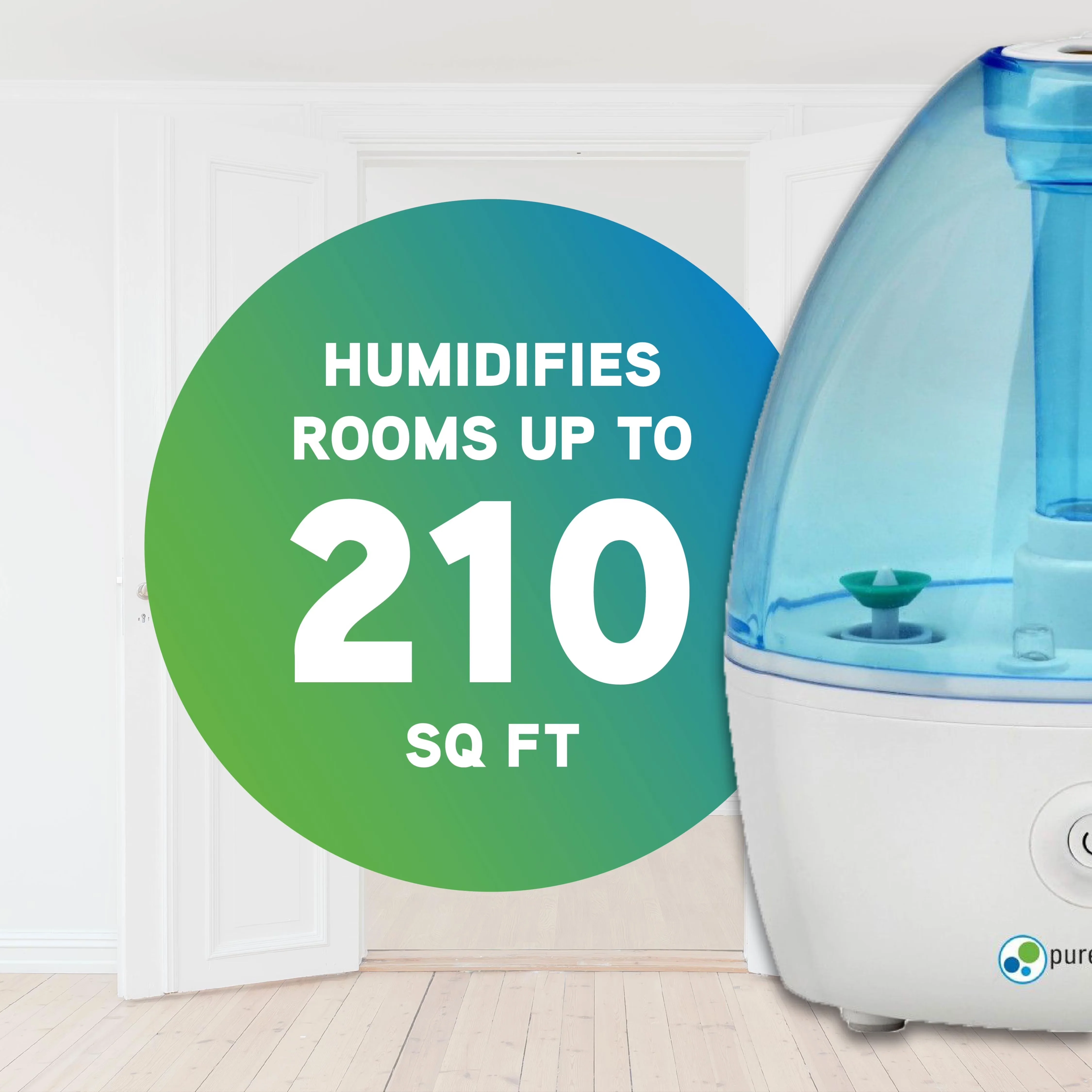 Compact Humidifier with Water Level Indicator, Automatic Shut-Off - 14 Model D17DCA