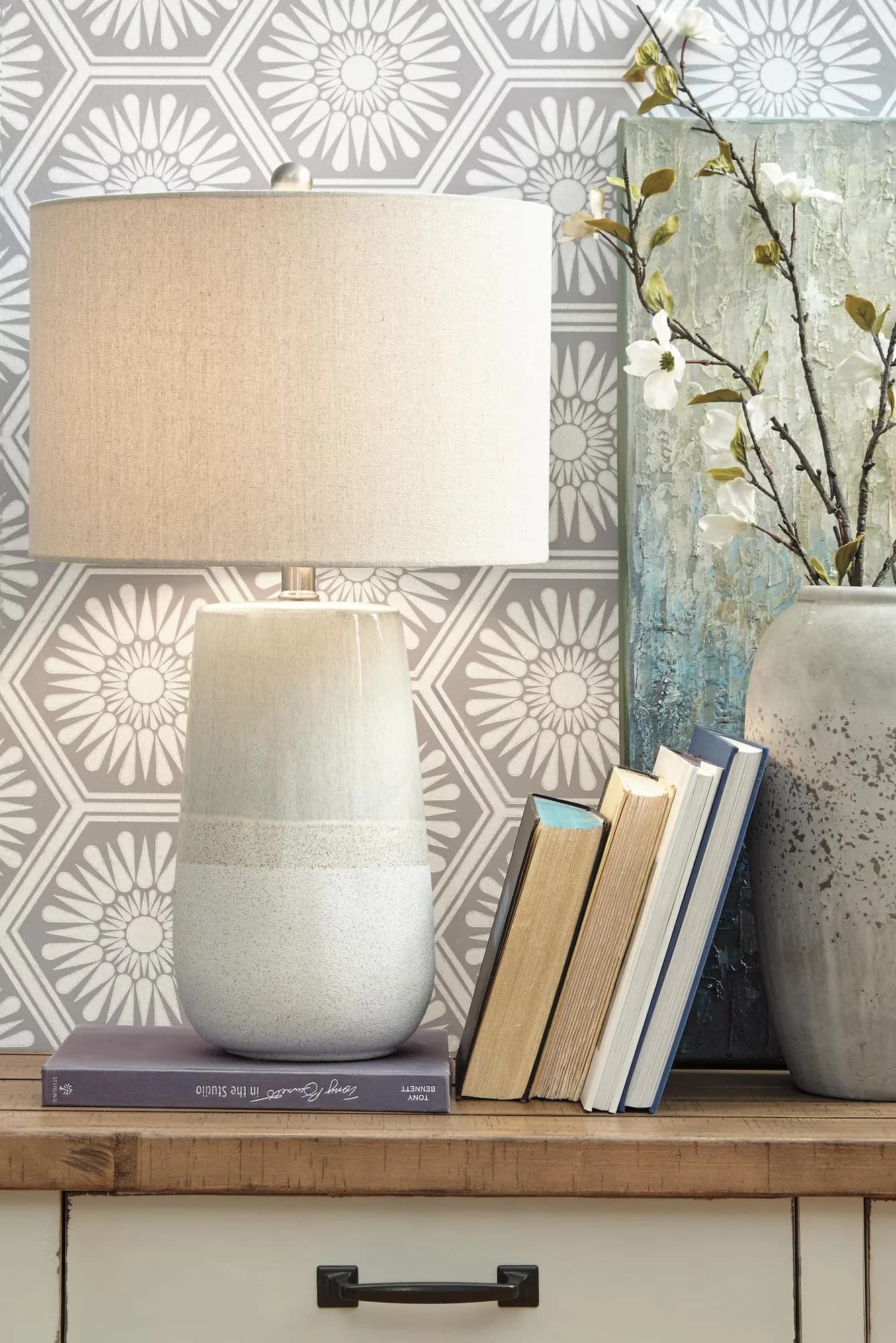 Lamp Efficient with LED, Coastal, Contemporary - Multicolor Ceramic Shavon Model 4ACEFF
