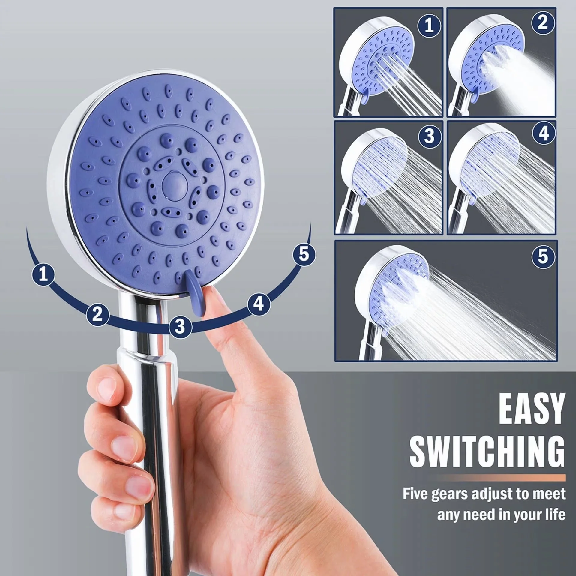 Shower Head Stylish with Handheld, Adjustable, Easy to use and practical for everyone. - Model 8BF112