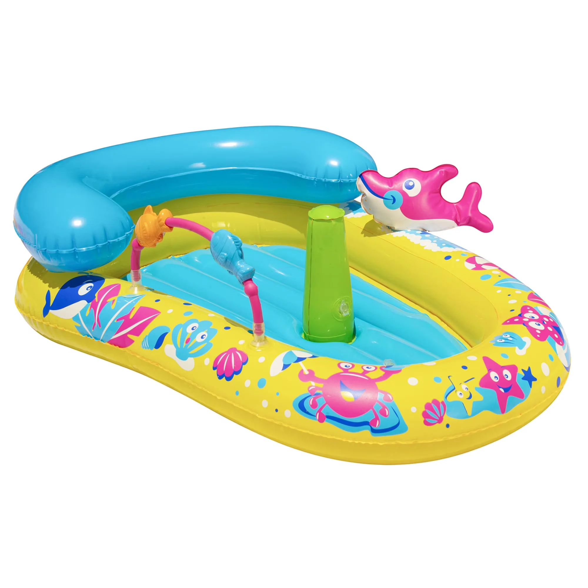 Sleek Inflatable Pool with Age 9-24 Months, Baby - Multicolor - Universal Fit Model D732F5