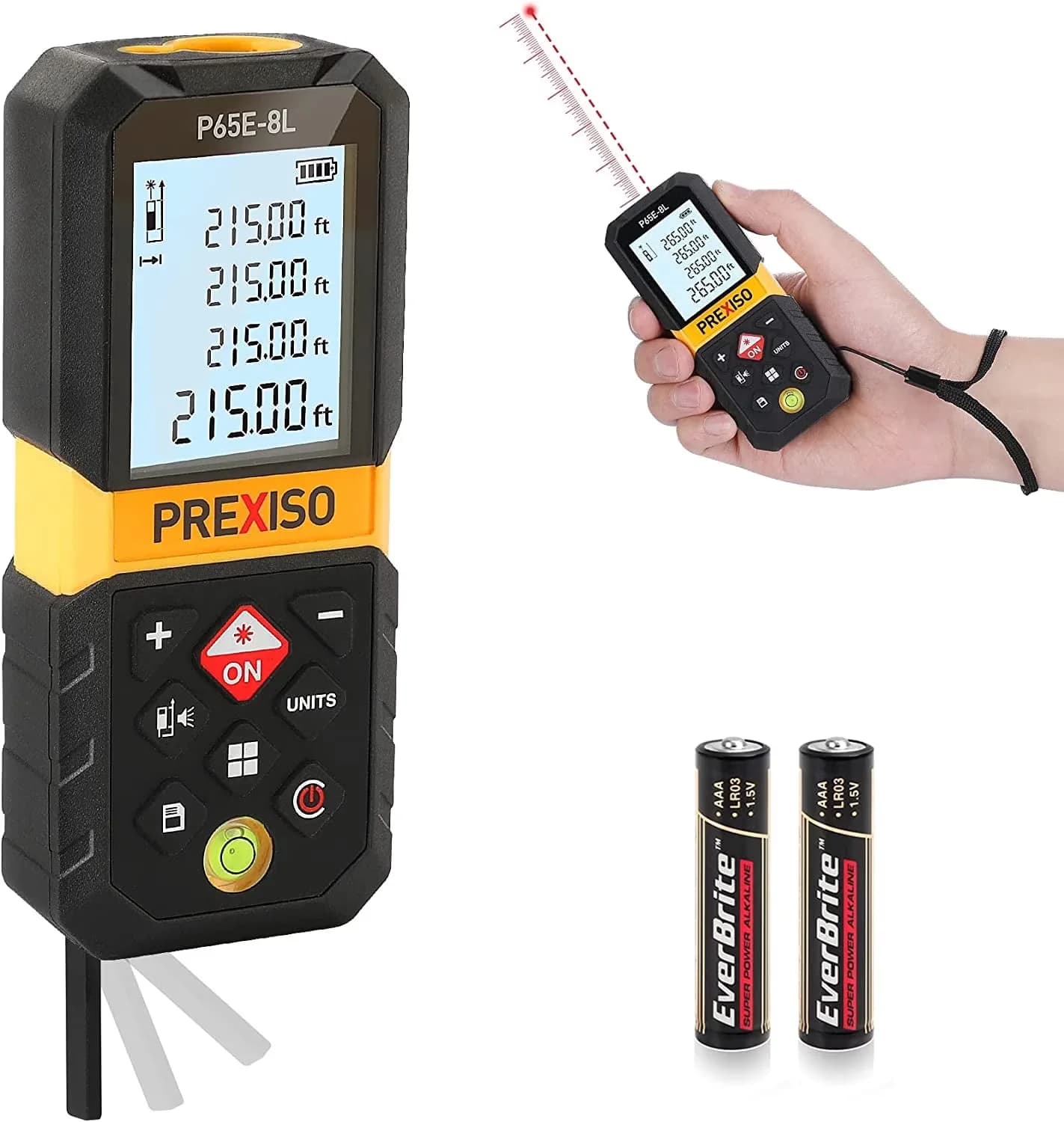 Classic Measuring Layout with Battery, Durable, 215 ft Distance Meter - Abs, Tpe Model BC023C