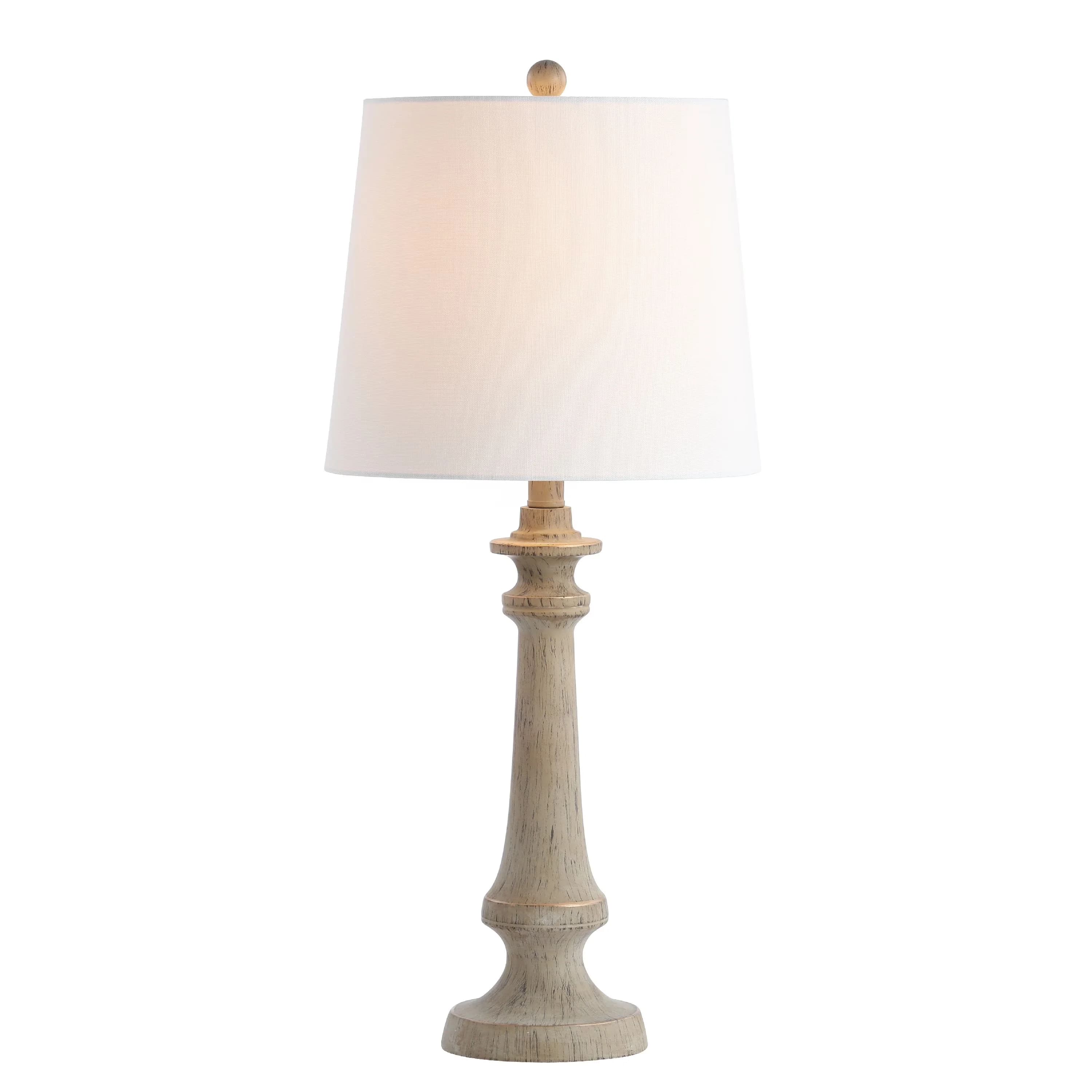 Quality Table Lamp with LED, Farmhouse, Standard Lamps - Wood Brown 28 in Model CA188D