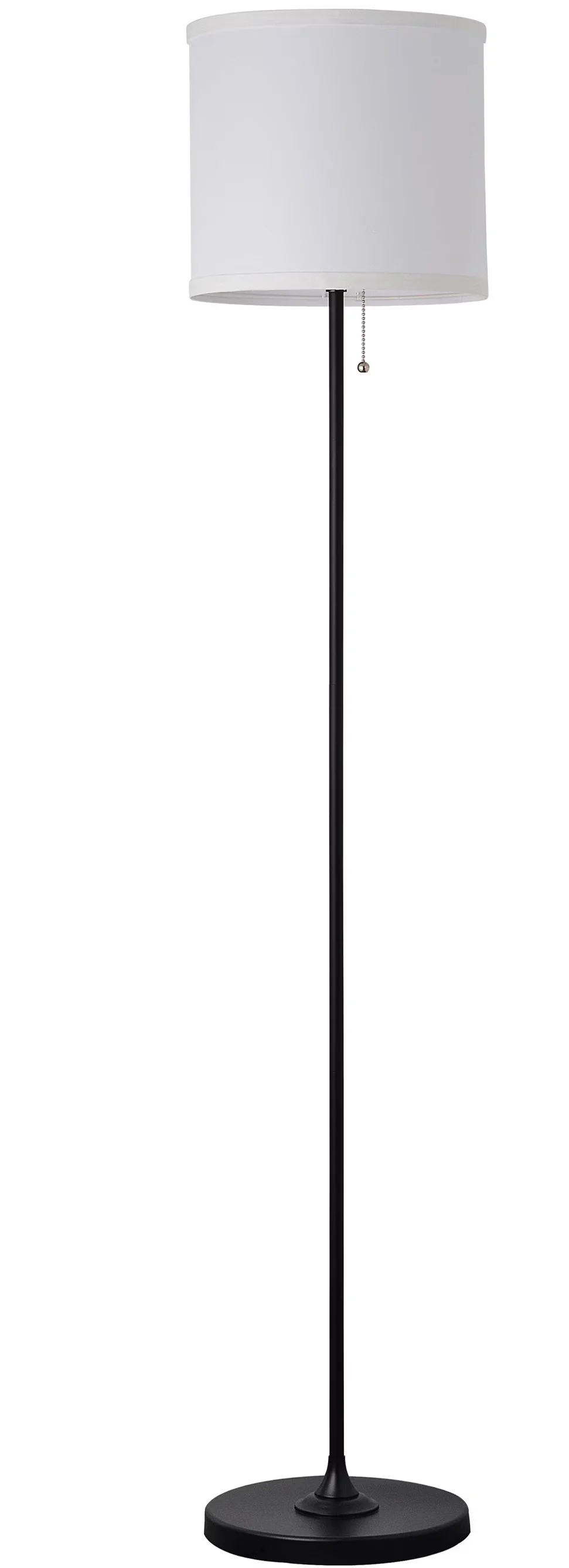 Essential Floor Lamp with LED, Standard Lamps, Modern - Black Plastic 5 Inch Model 369B15