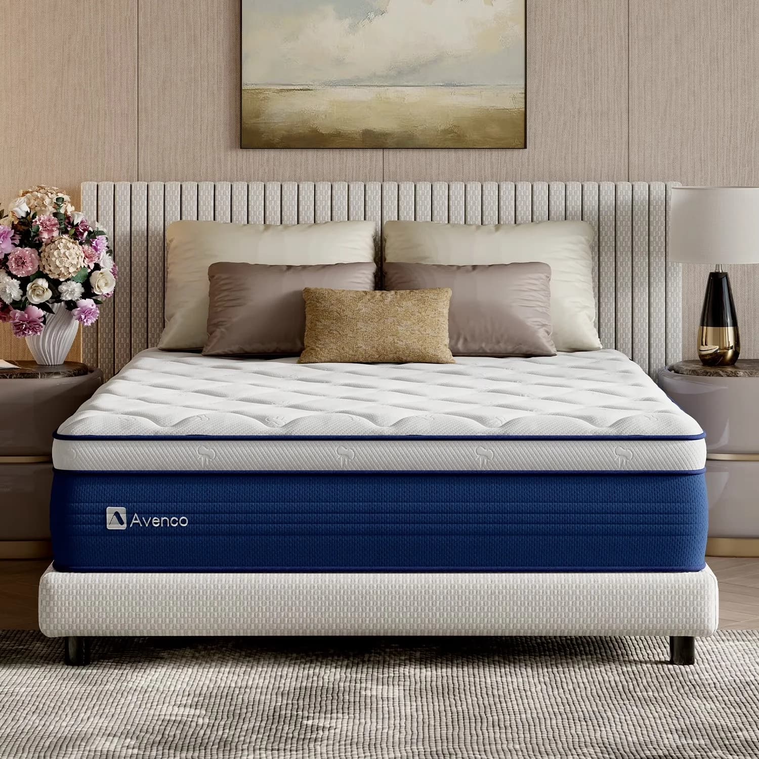 Compact Mattresses Accessory with Mattress-In-A-Box, Motion Isolation&Preesure Relif - Hybrid, Memory Foam, Comfort Foam,High-Density... Model FA9FEC