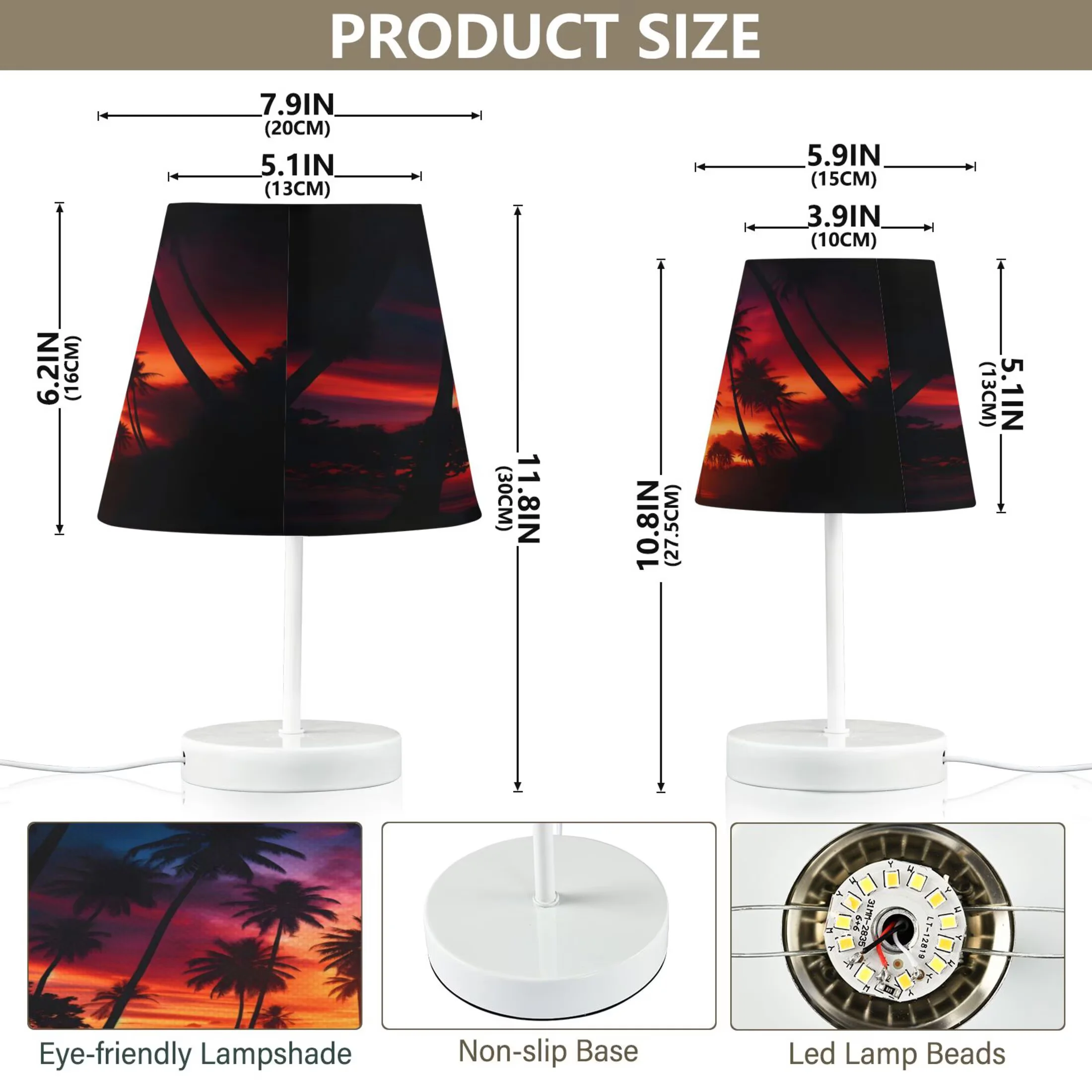 Durable Lamp Set with LED, Dimmable, 【Using instructions】 - Metal Multicolor for Living Room, Home Model 68973C