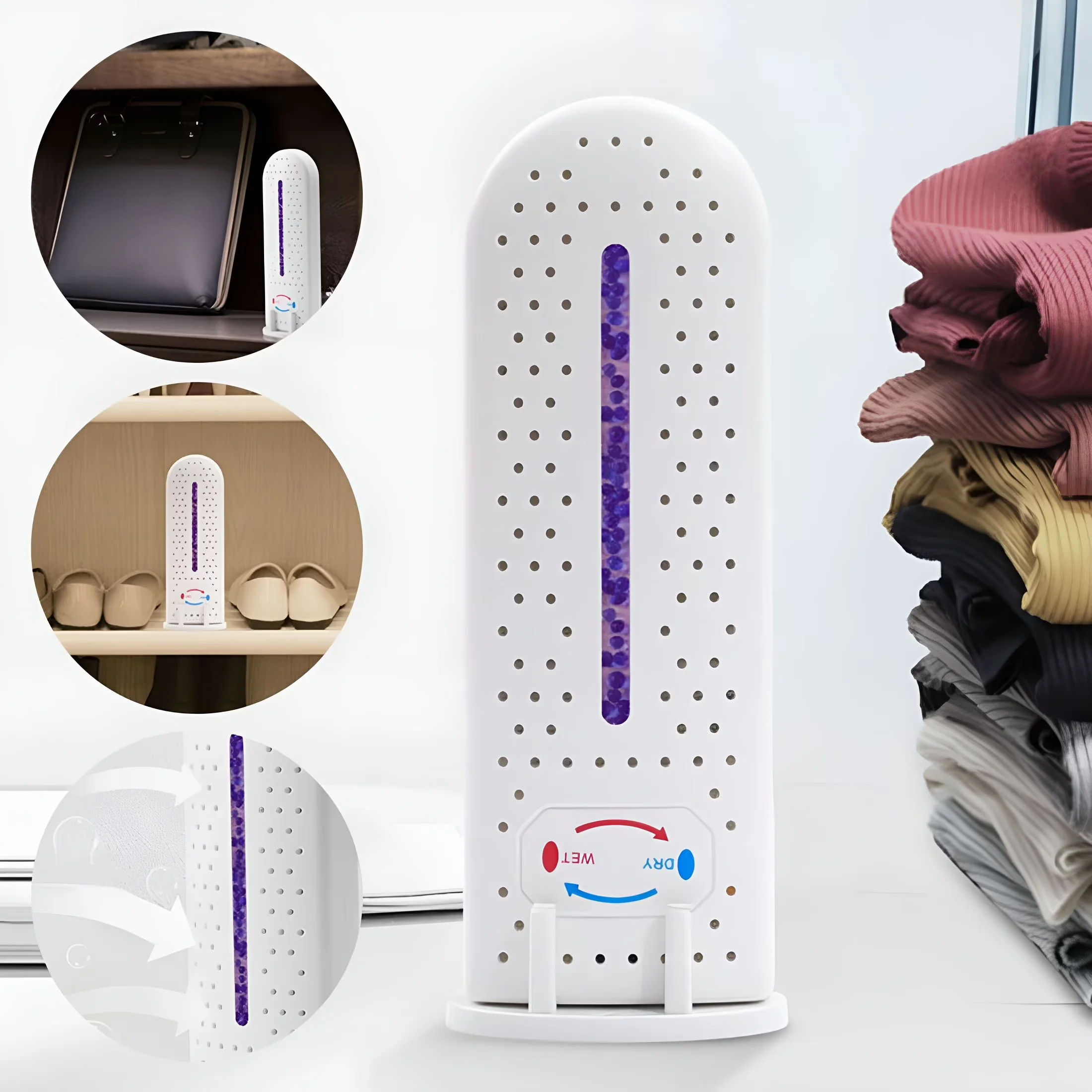 Dehumidifier Professional with Thermal, Rechargeable Small - White - Quality Construction Model E3E3CE