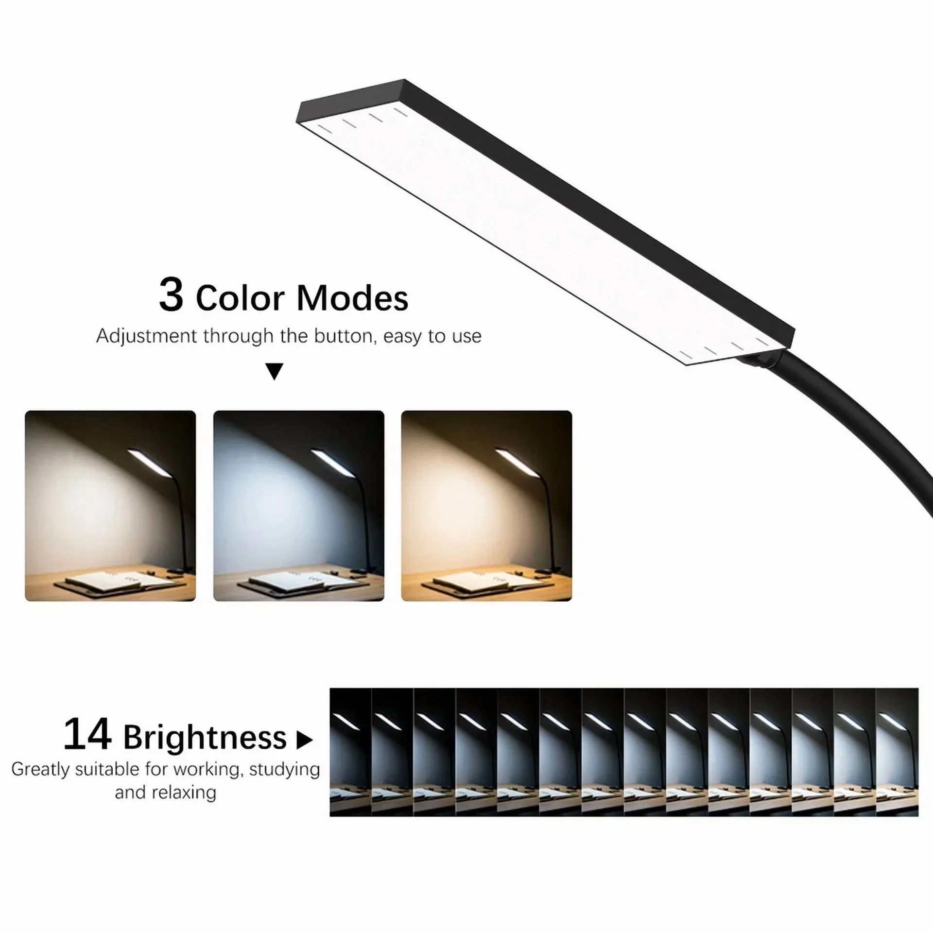 Professional Led Lighting with LED, 5W, Dimmable - Black Clip for Everyday Use Model 116168
