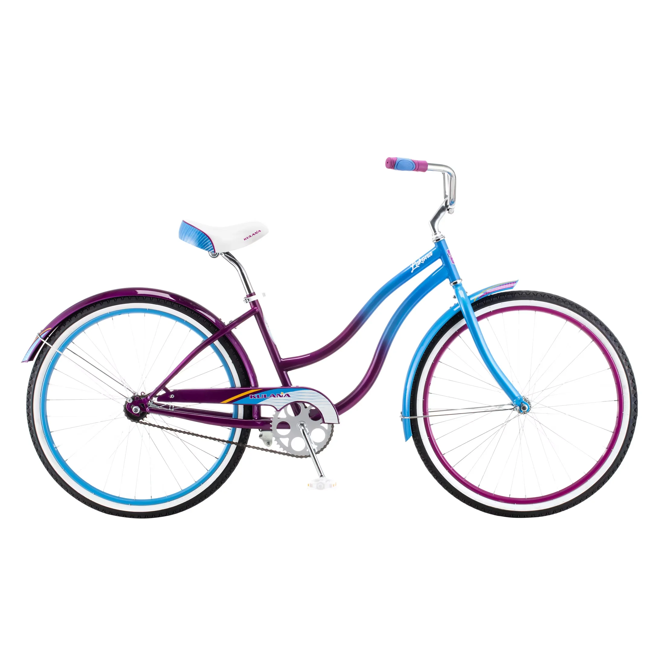 Premium Cruiser Bike with Adjustable Seat Height, 26-Inch Wheel - Blue Model E667E8