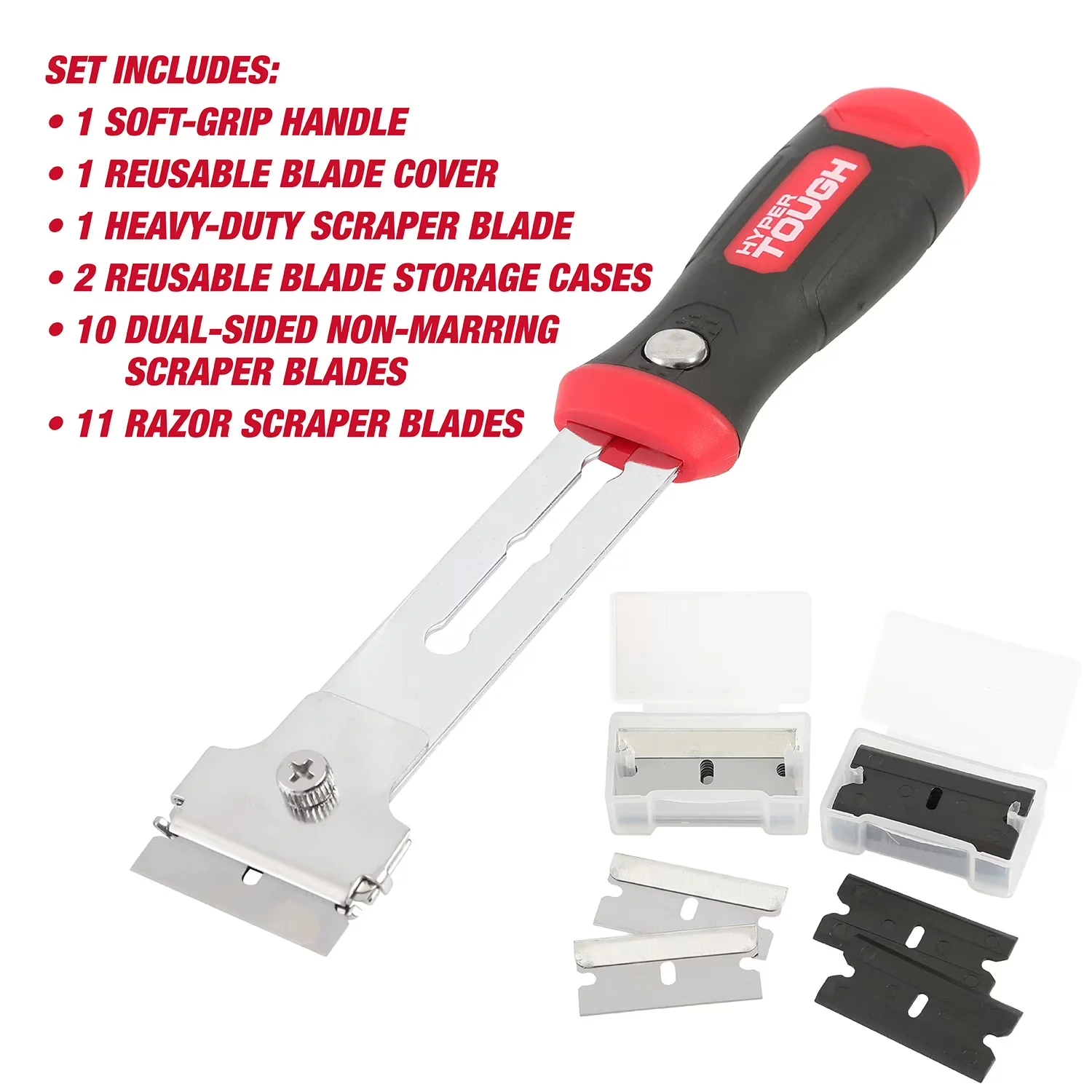 Durable Hand Tool with Easy To Operate, Adjustable, Extendable Razor Blade Scraper - Model 723383
