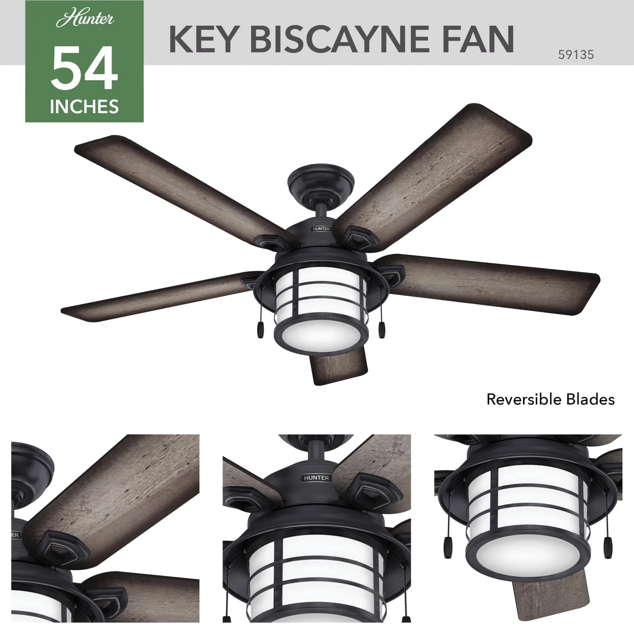 Innovative Ceiling Fan with LED, Reverse Airflow - Silver Glass for Living Room, Bedroom Model 9A8518